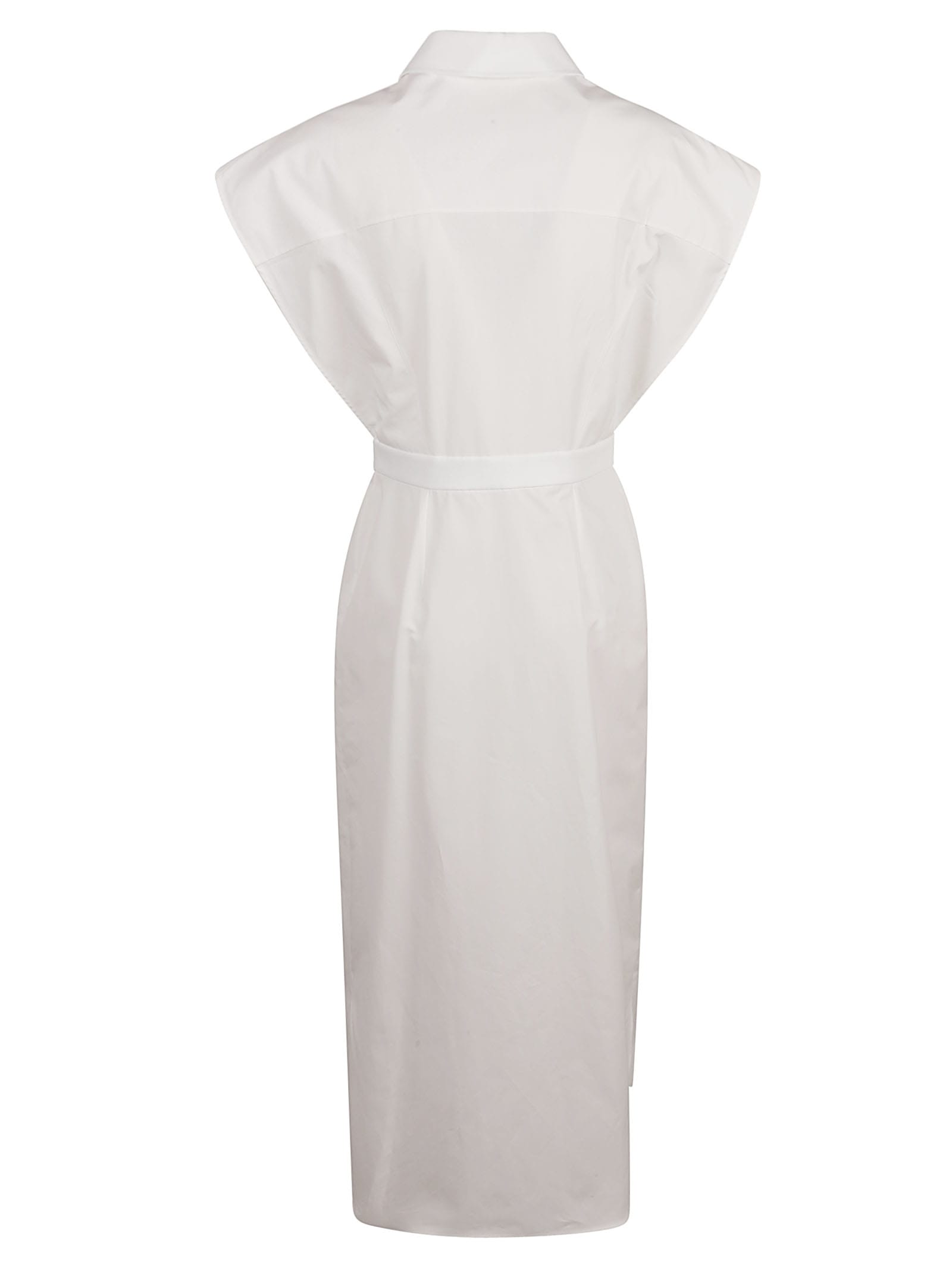 Shop Alexander Mcqueen Capped Sleeve Dress In Optic White