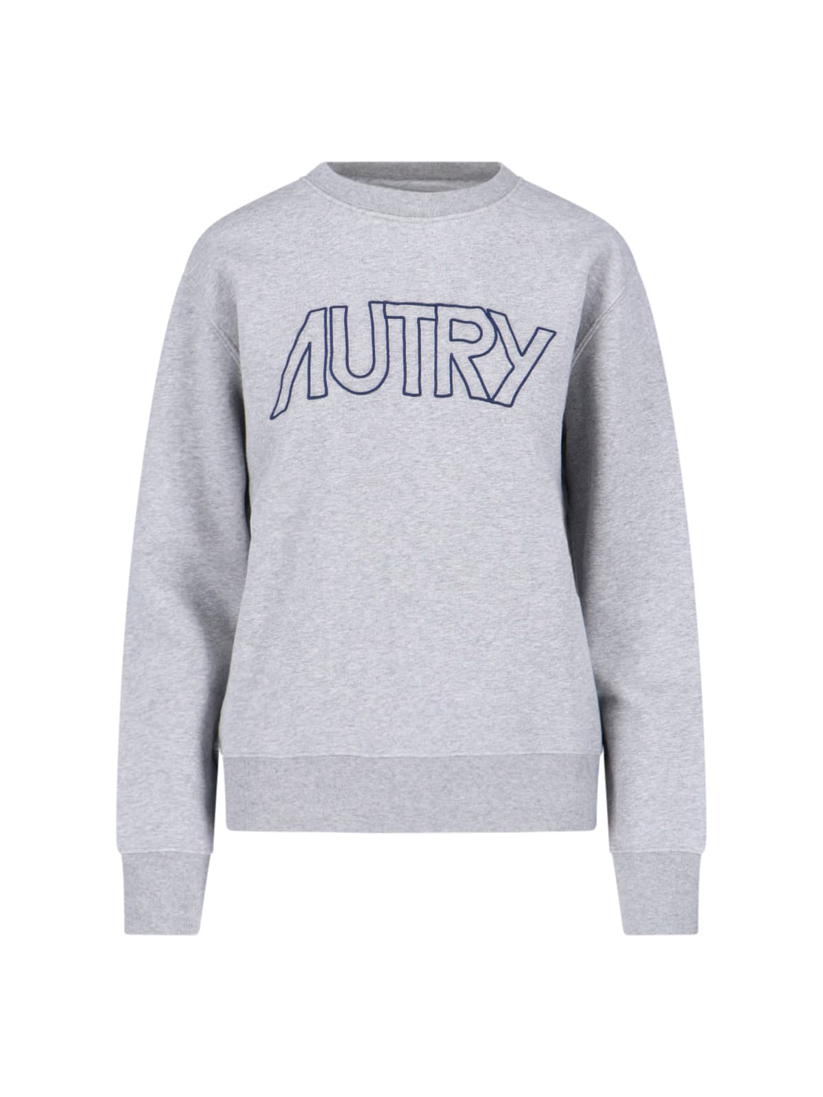 Autry Logo Embroidery Bib Sweatshirt In Gray