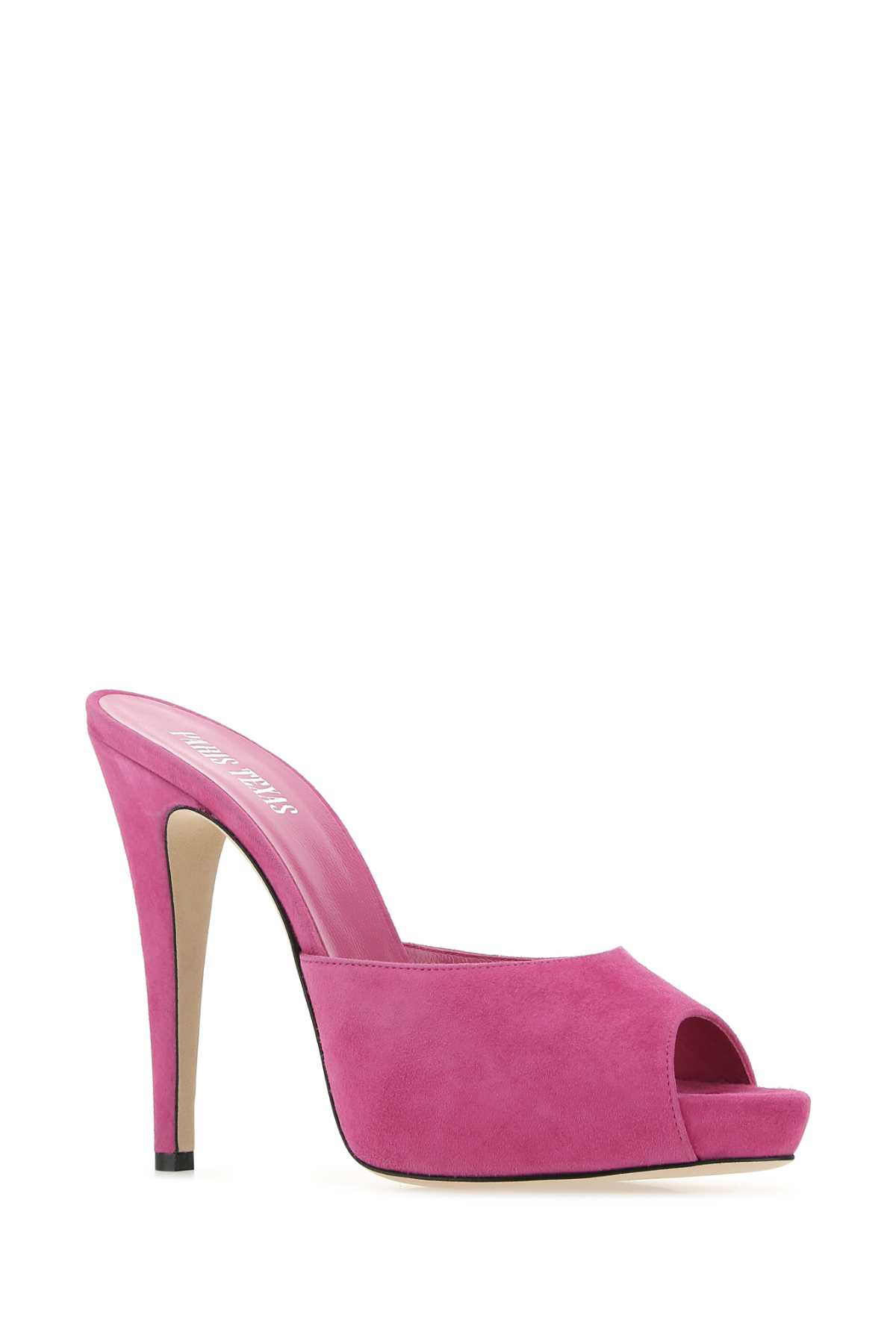 Shop Paris Texas Fuchsia Suede Monica Mules In Orchida