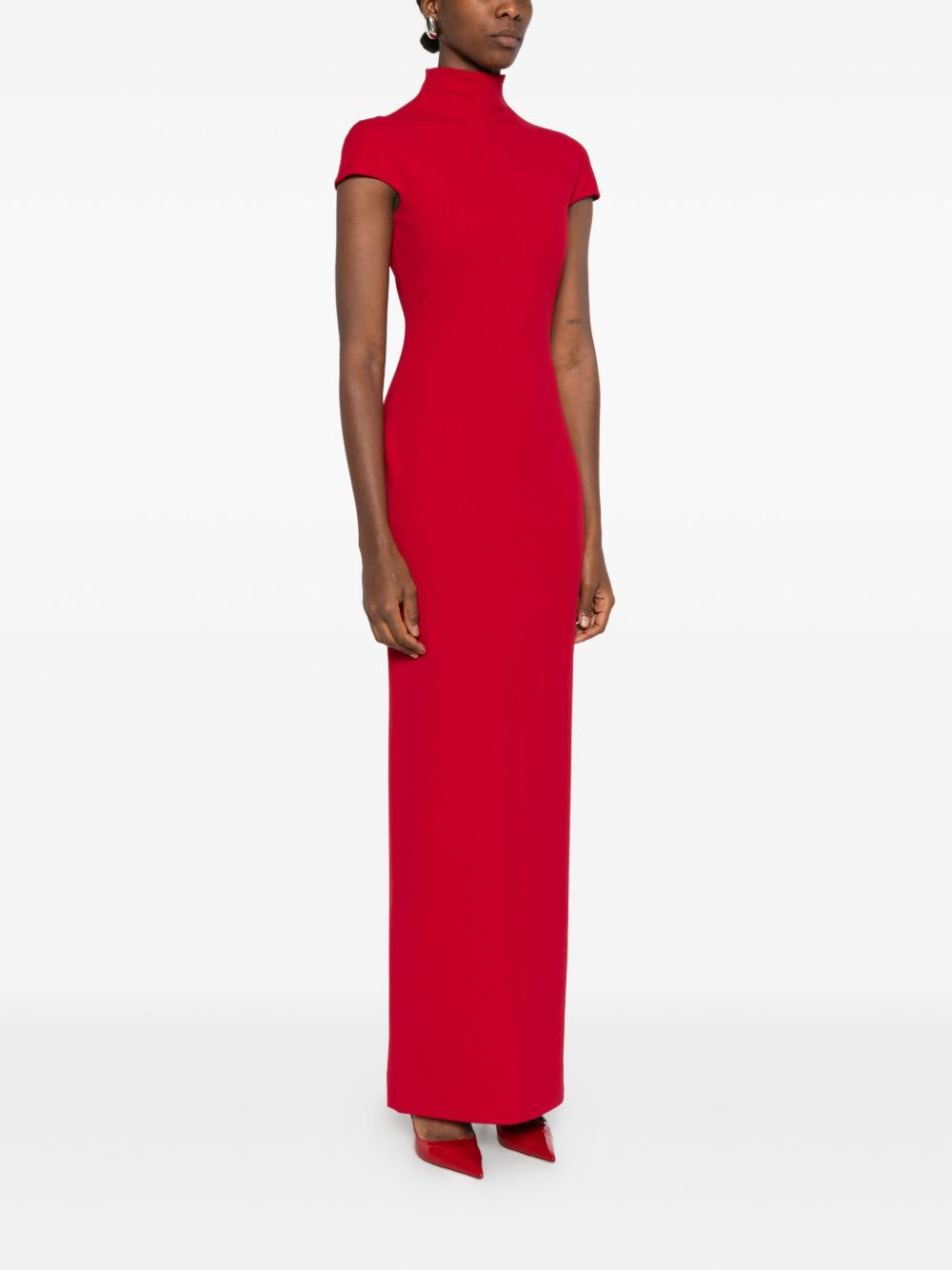 Solace London Lang Maxi Dress In Red