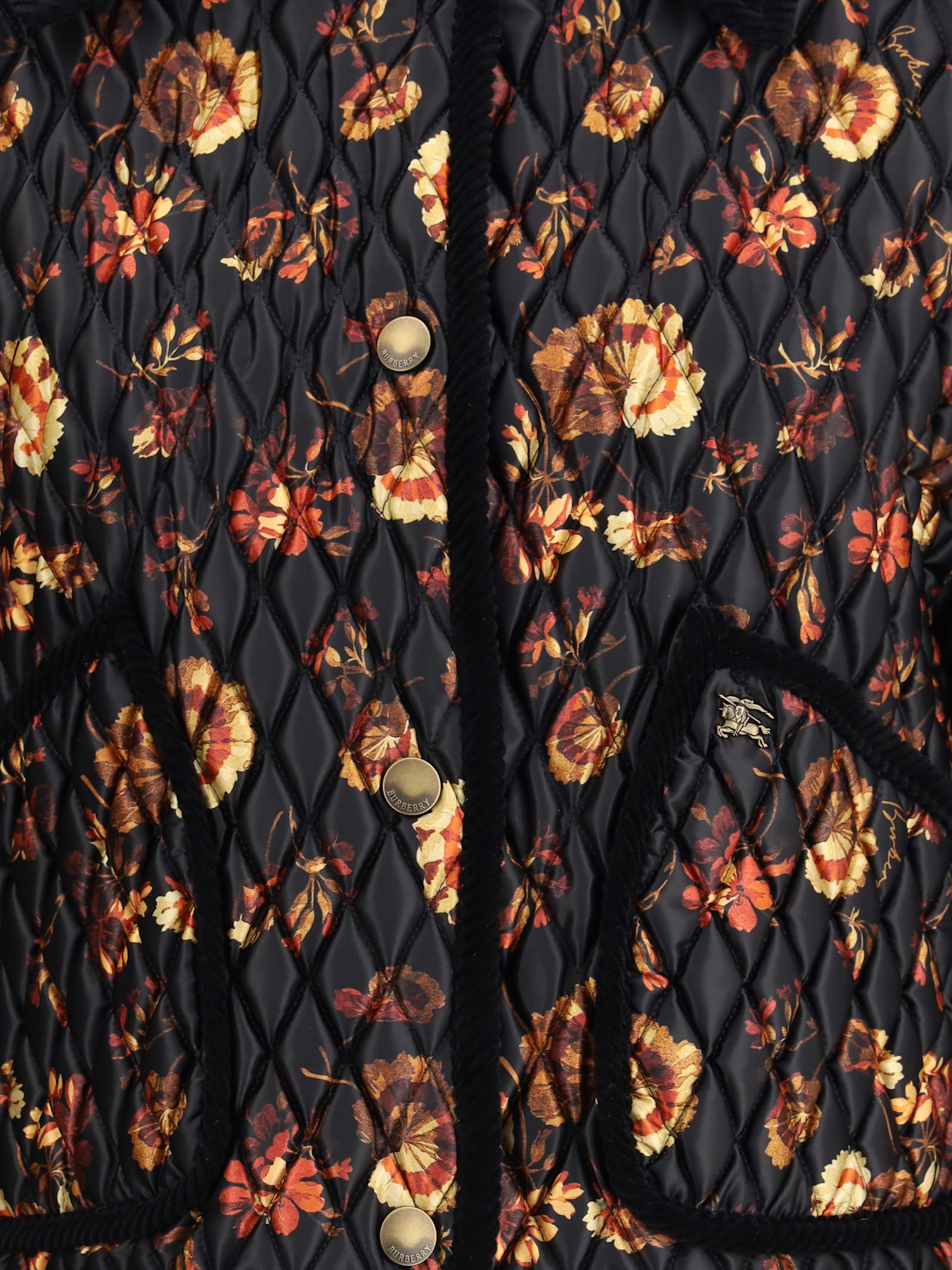Burberry Floriston Quilted Jacket In Multi