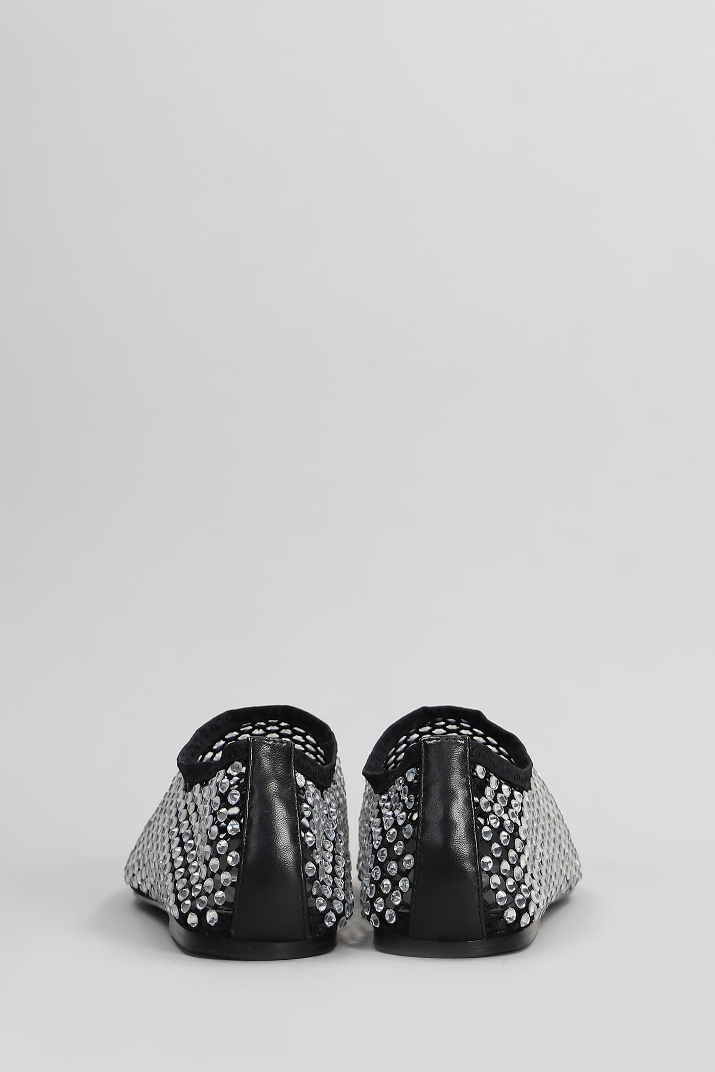 STRATEGIA BALLET FLATS IN BLACK LEATHER
