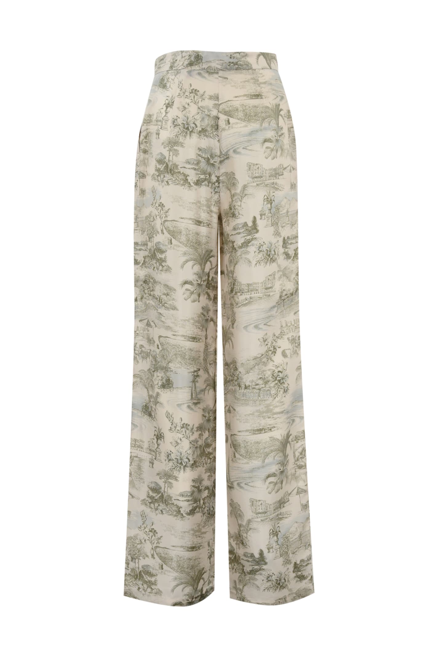 MAX MARA ZEUS TROUSERS IN PRINTED TWILL