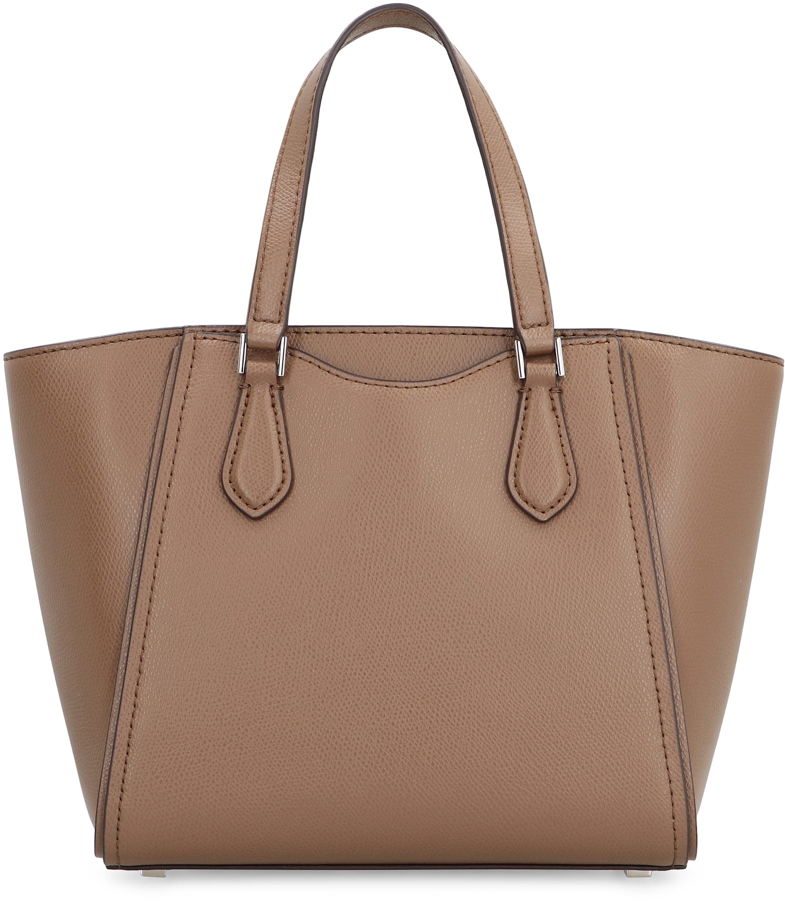 Shop Michael Michael Kors Taryn Leather Tote In Brown