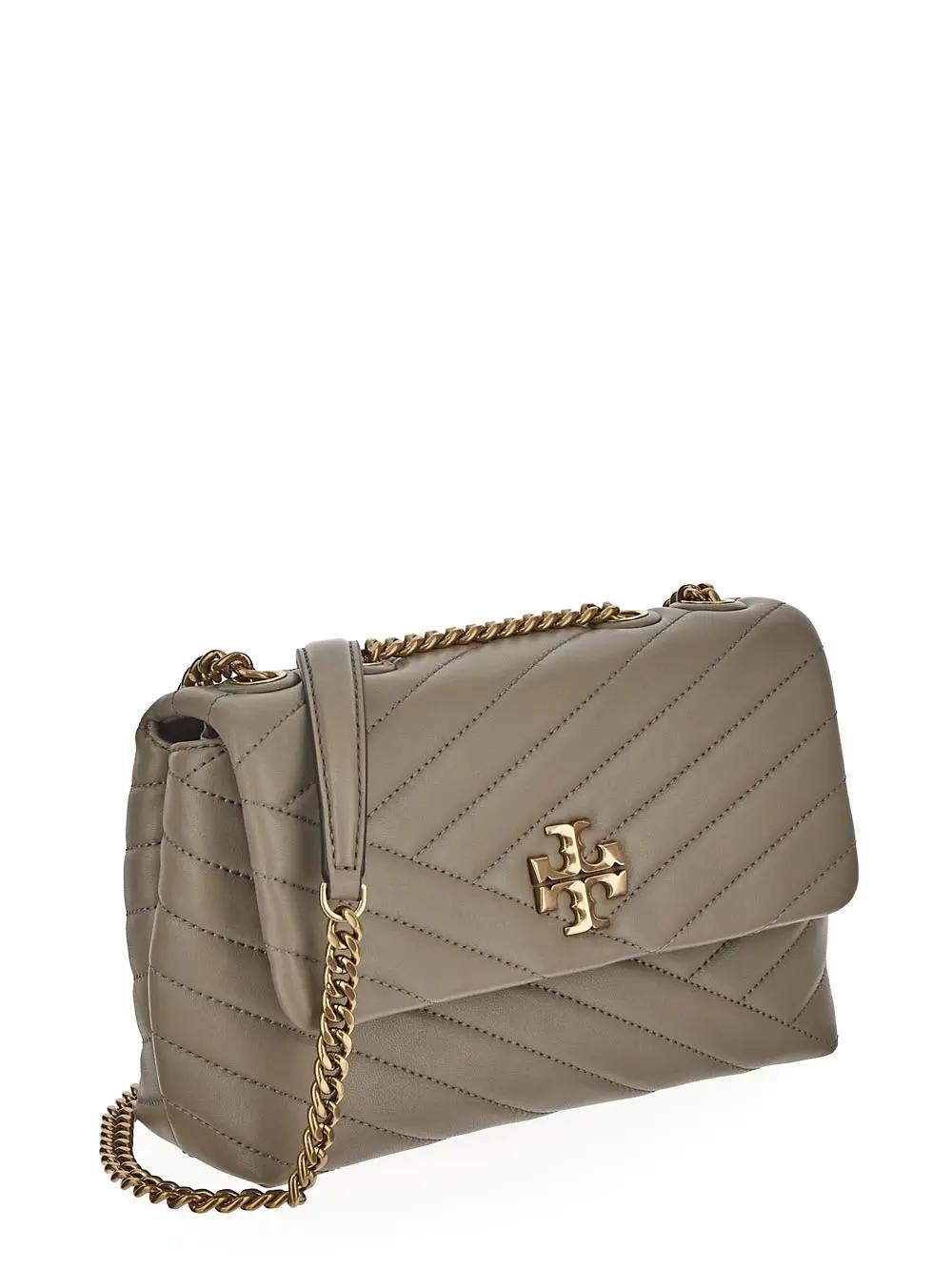 Shop Tory Burch Kira Shoulder Bag In Gray Heron