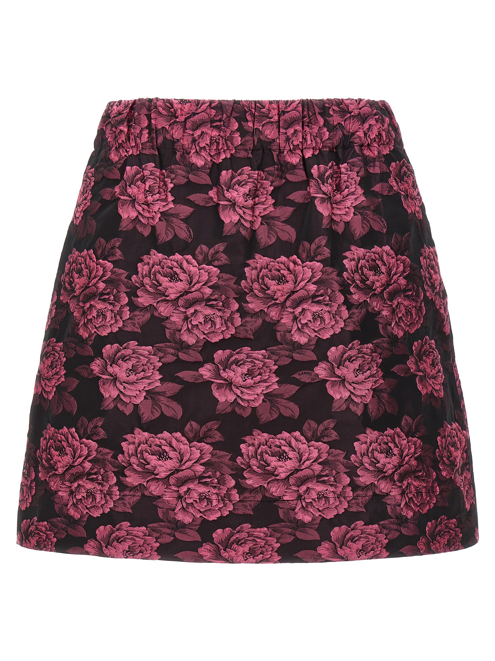Shop Ganni Floral Jacquard Skirt
