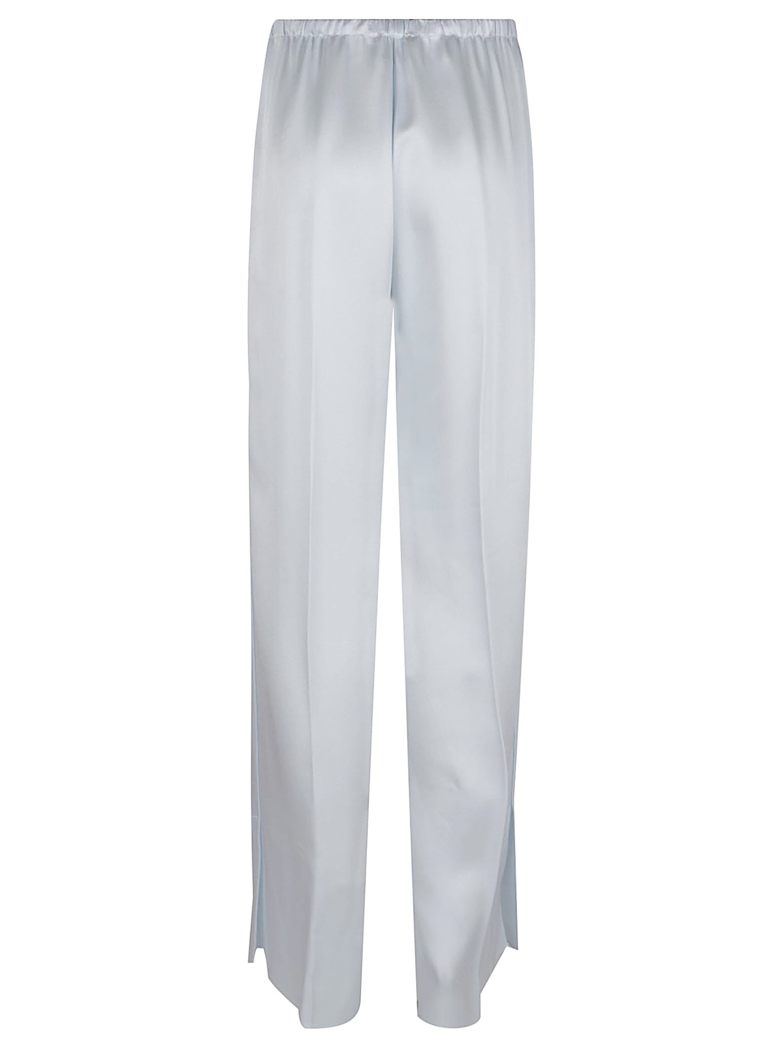 Shop Forte Forte Envers Satin Straight Pants In Nuage