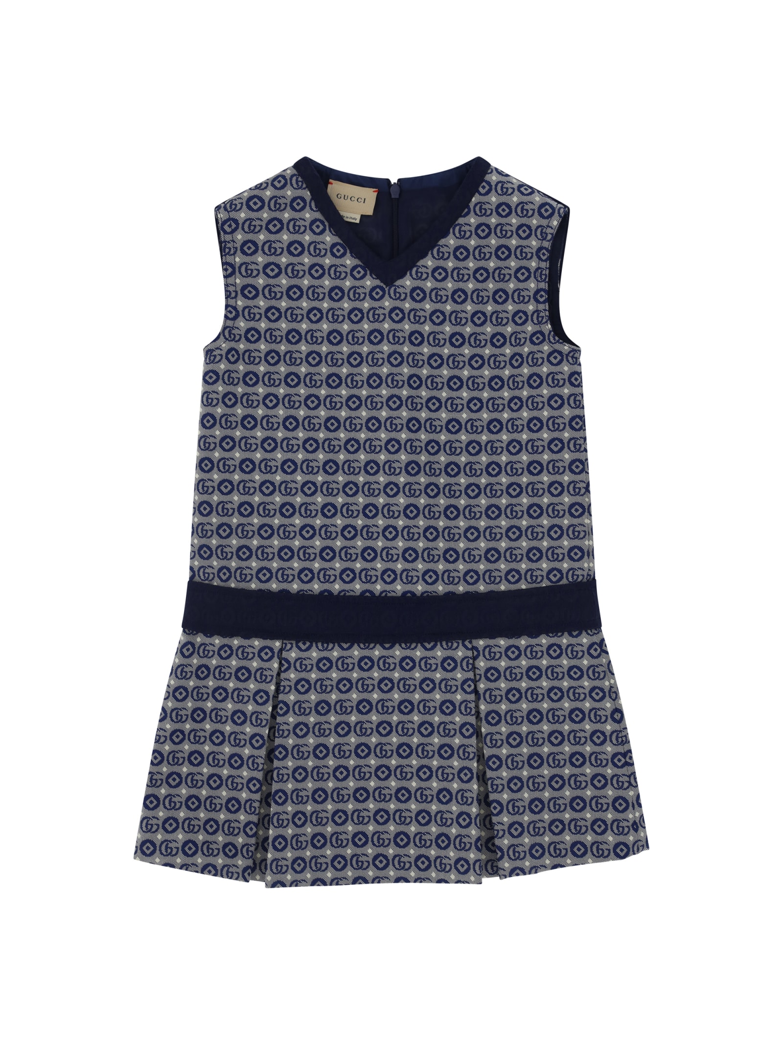 Gucci Kids' Dress For Girl In Navy