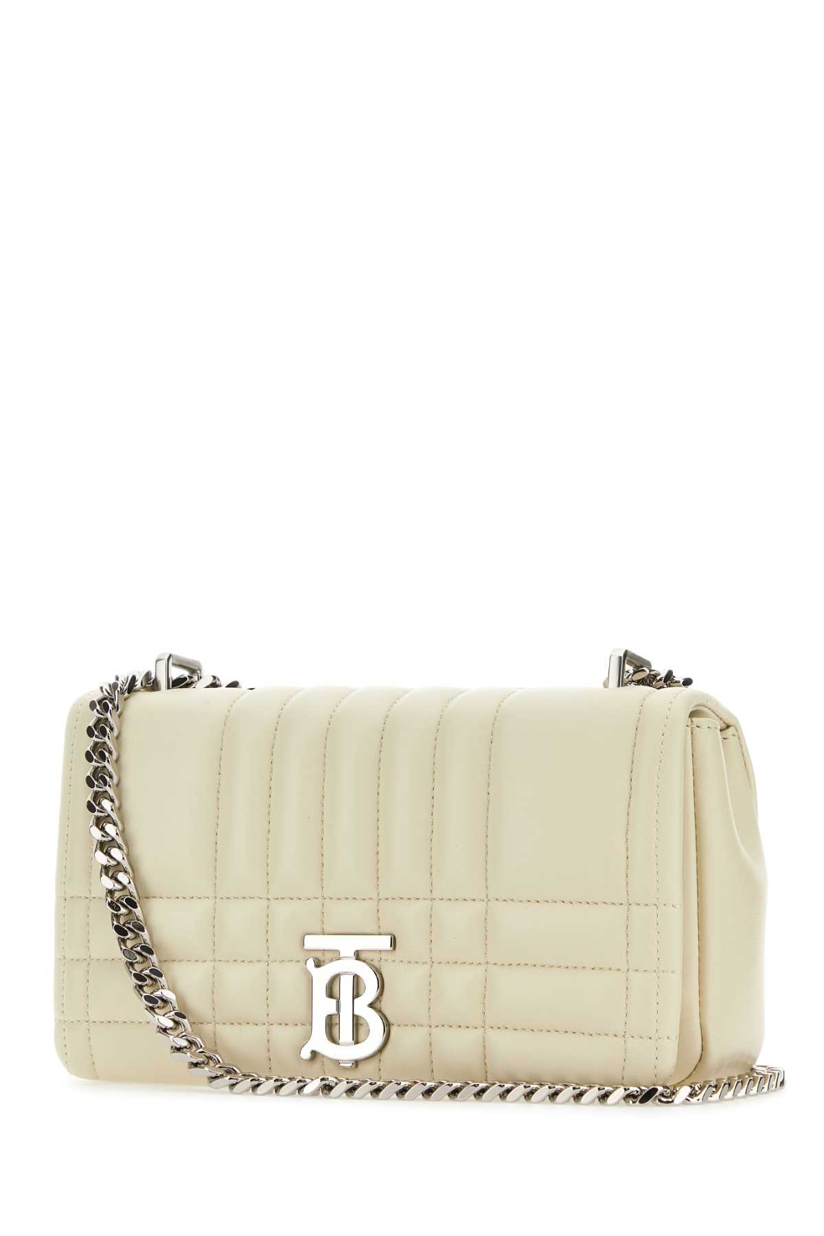 Shop Burberry Ivory Leather Small Lola Crossbody Bag In B1089