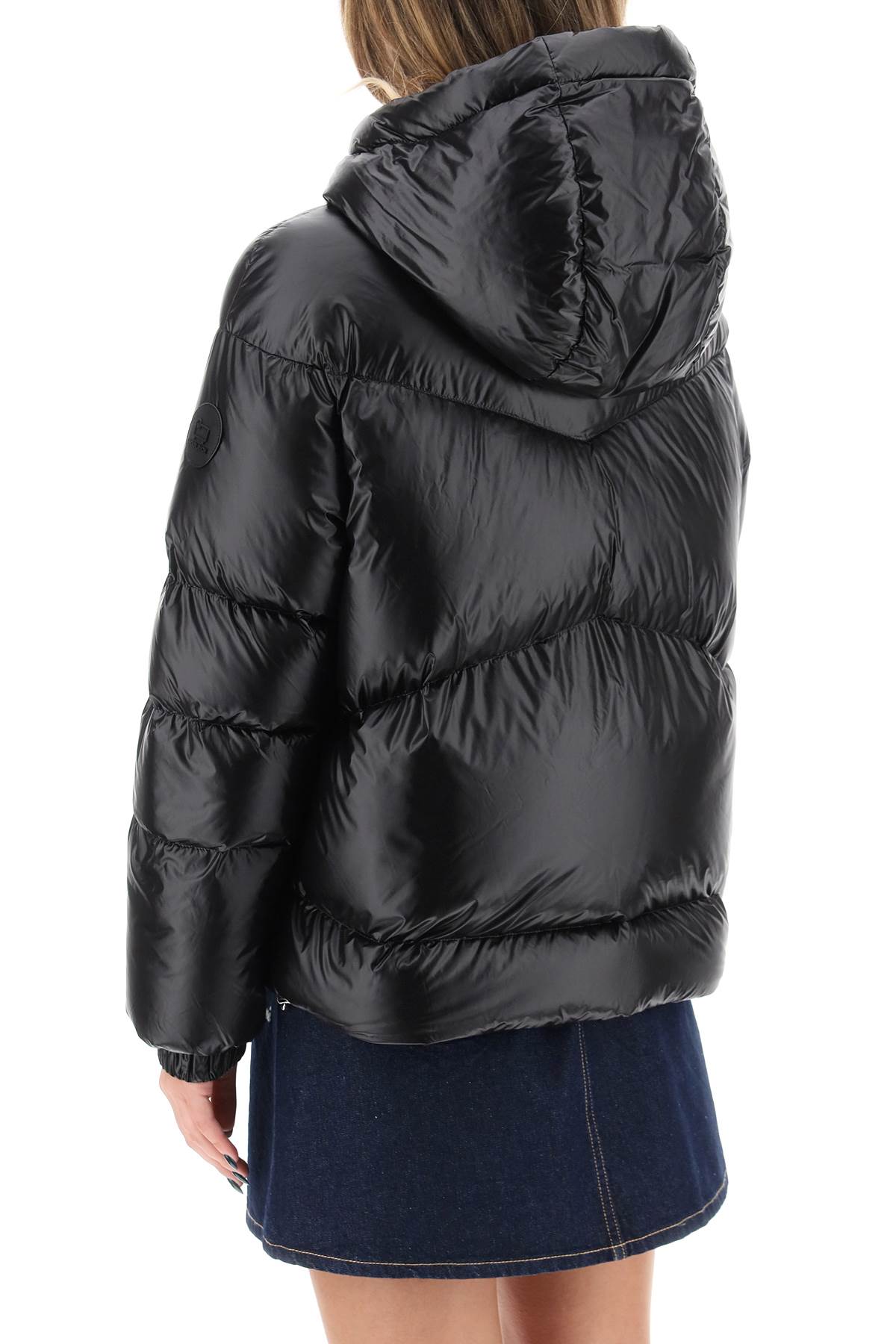 Woolrich Nylon Down Jacket In Black