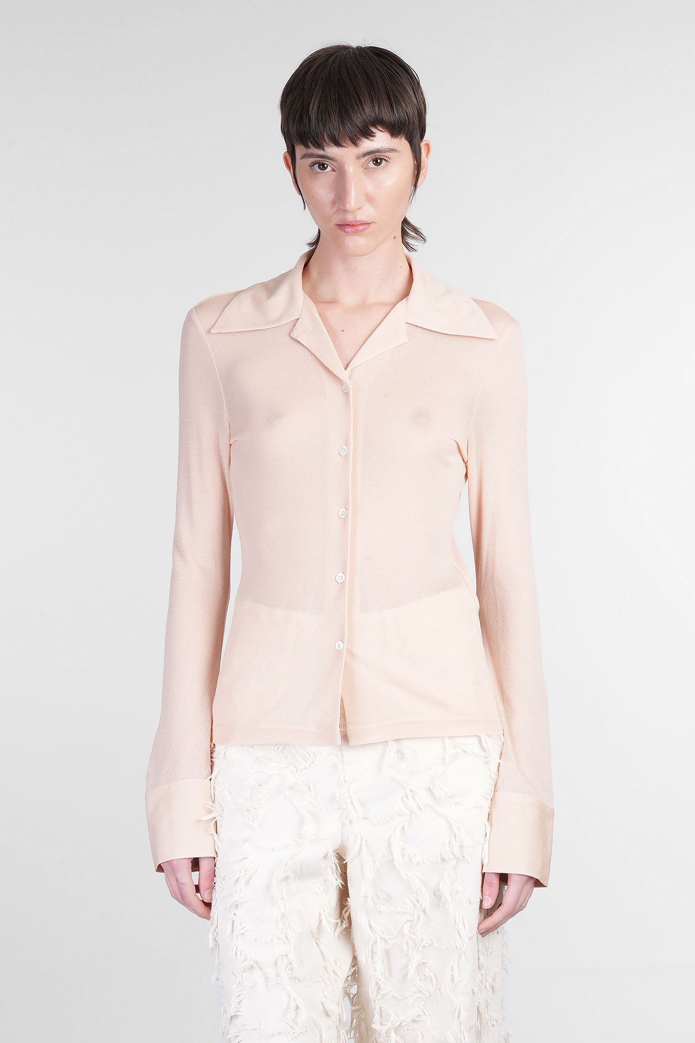 Claire Shirt In Powder Acrylic