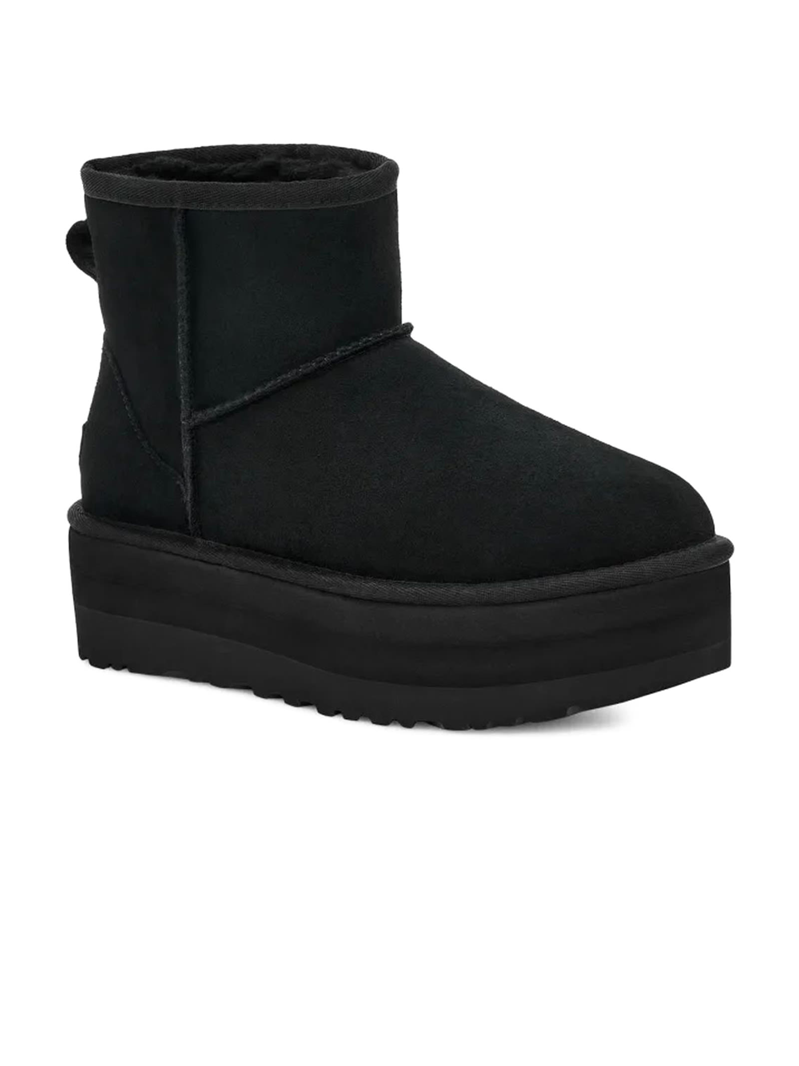 UGG BLACK CLASSIC MINI PLATFORM BOOT 