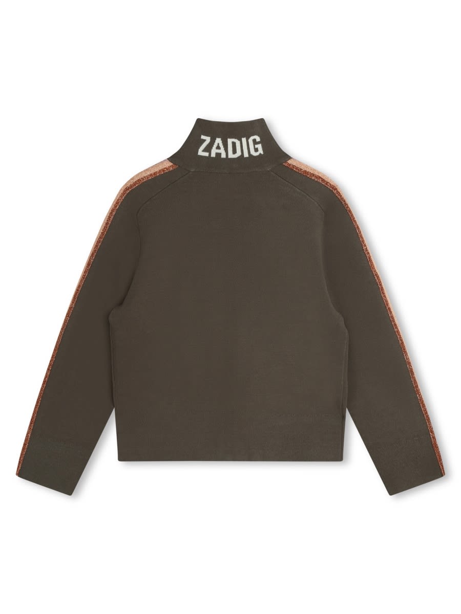 Zadig & Voltaire Tricot Cardigan In Brown