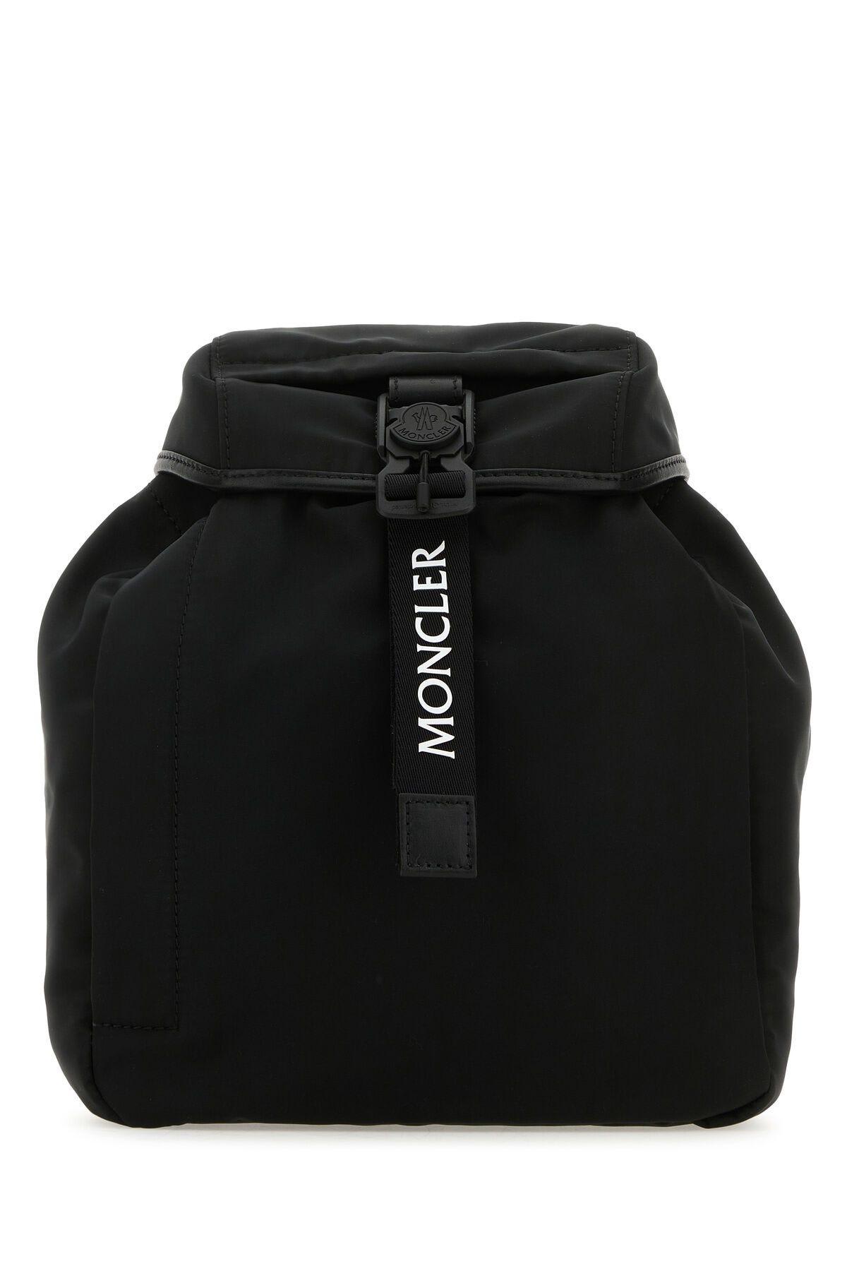 Shop Moncler Black Polyester Trick Backpack