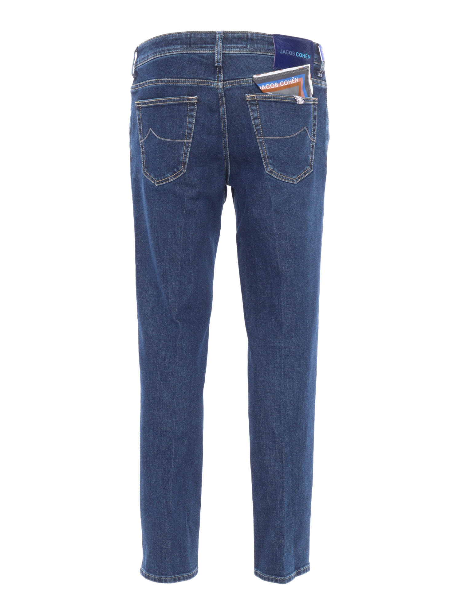 Shop Jacob Cohen 5 Pockets Denim Pants In Multicolor