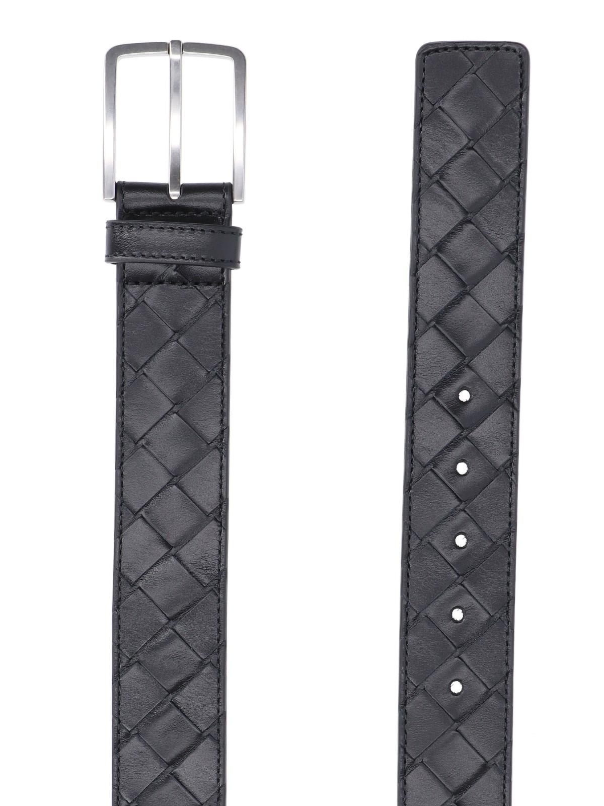 Shop Bottega Veneta Woven Belt In Black