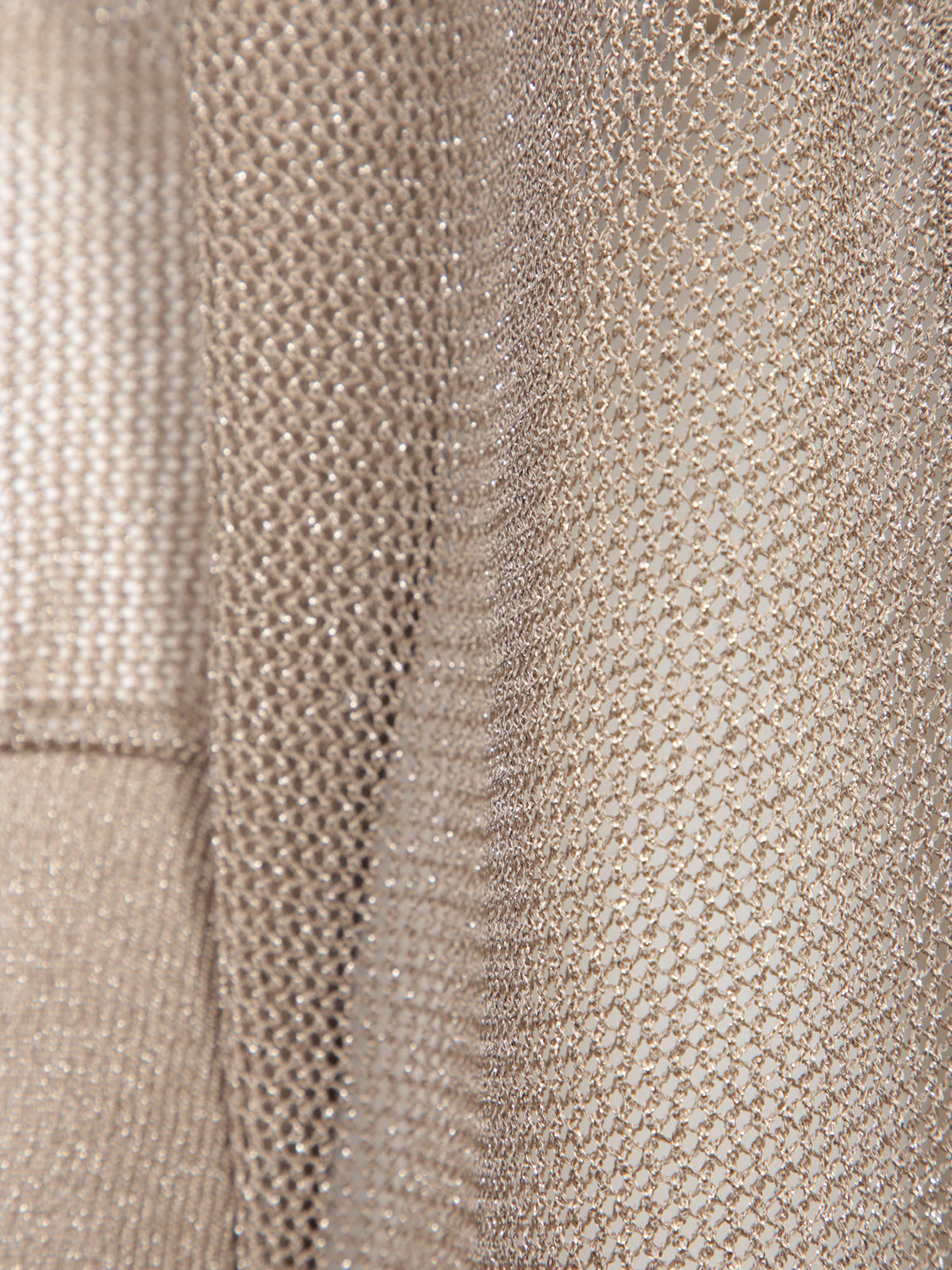Herno Long Flowing Cardigan In Shiny Lurex Fabric In Chantilly