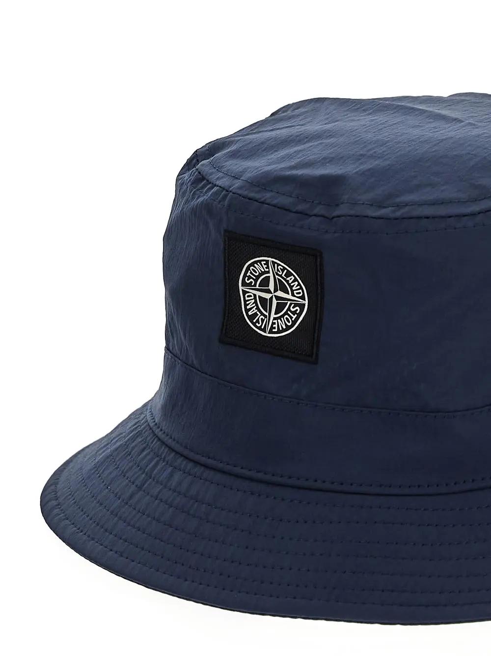Shop Stone Island Logo Hat In Blue