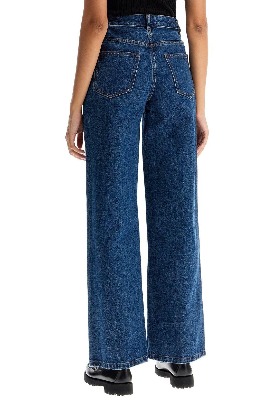 Shop Apc Elisabeth Straight Leg Jeans In Ial Indigo Delave