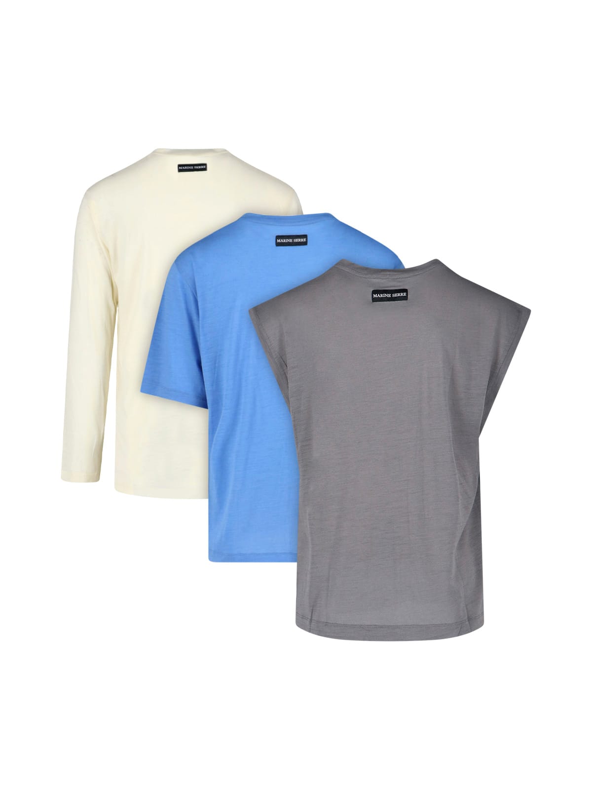 Marine Serre Set Of 2 T-shirts And Tank Top In Multi