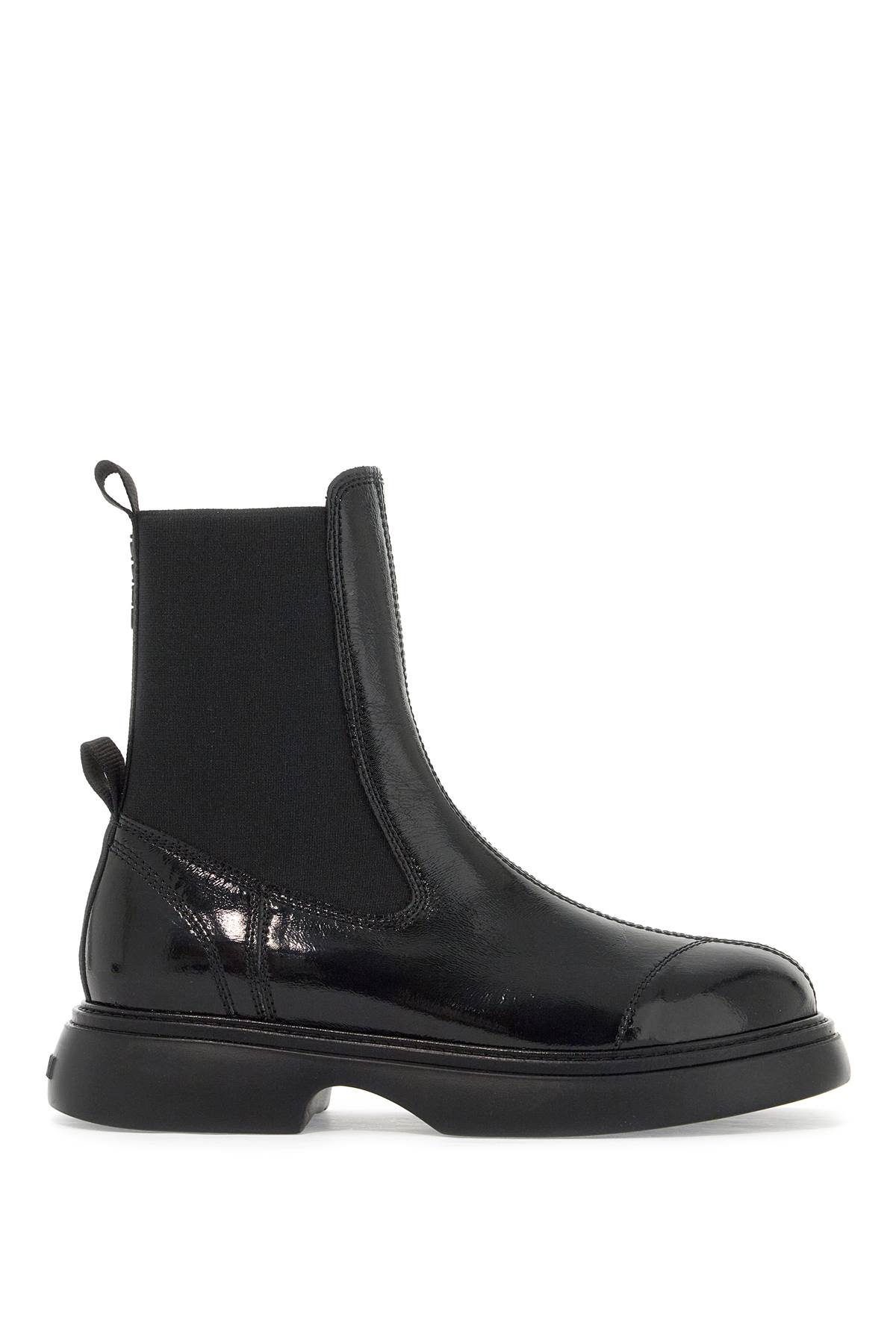 Shop Ganni Chelsea Ankle Boots In Black/black (black)