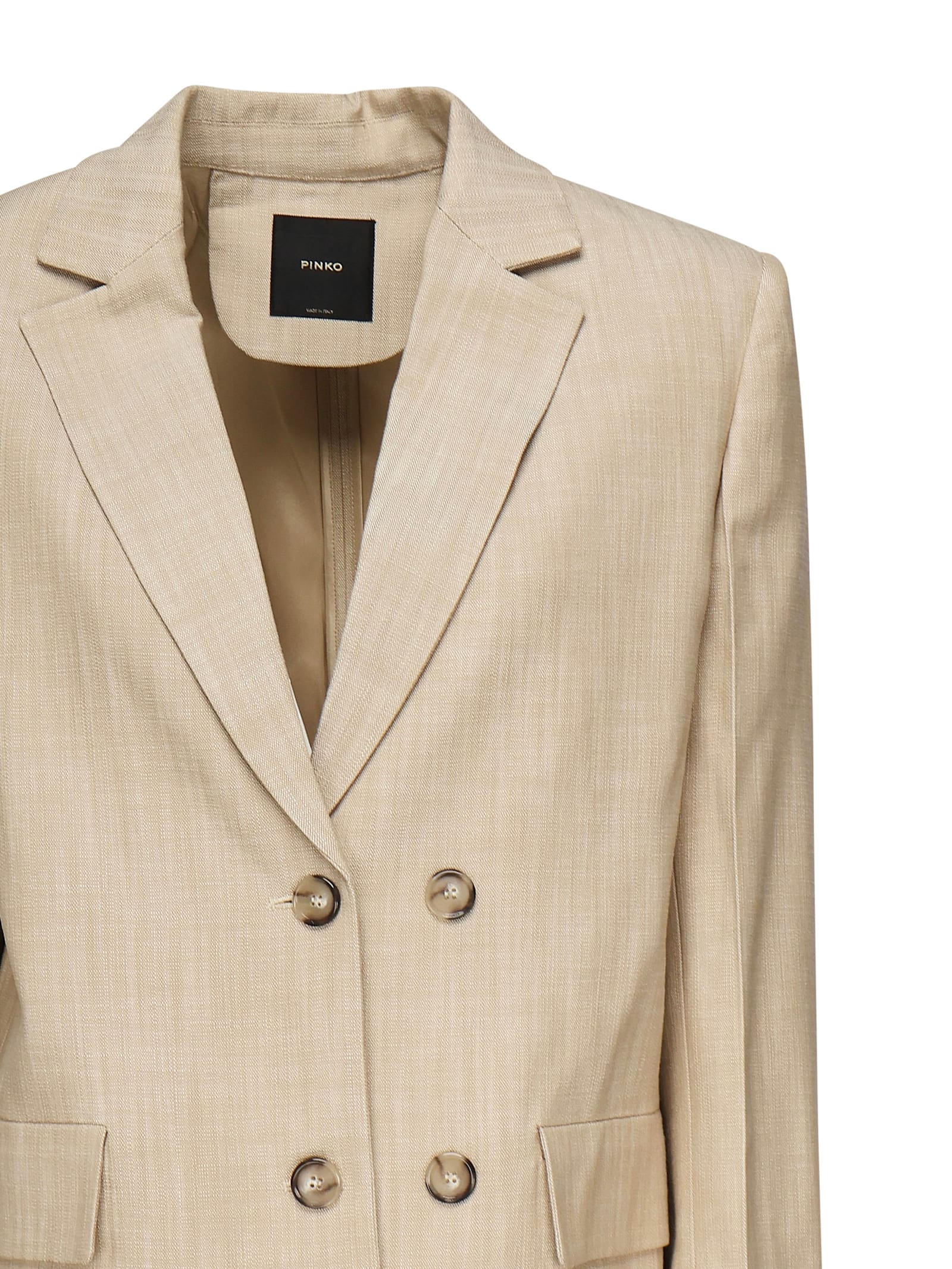Shop Pinko Blazer In Canvas With Buttons