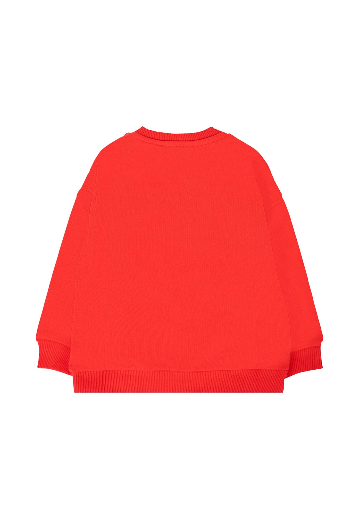 Moschino Red Sweatshirt For Babykids With Logo In Red