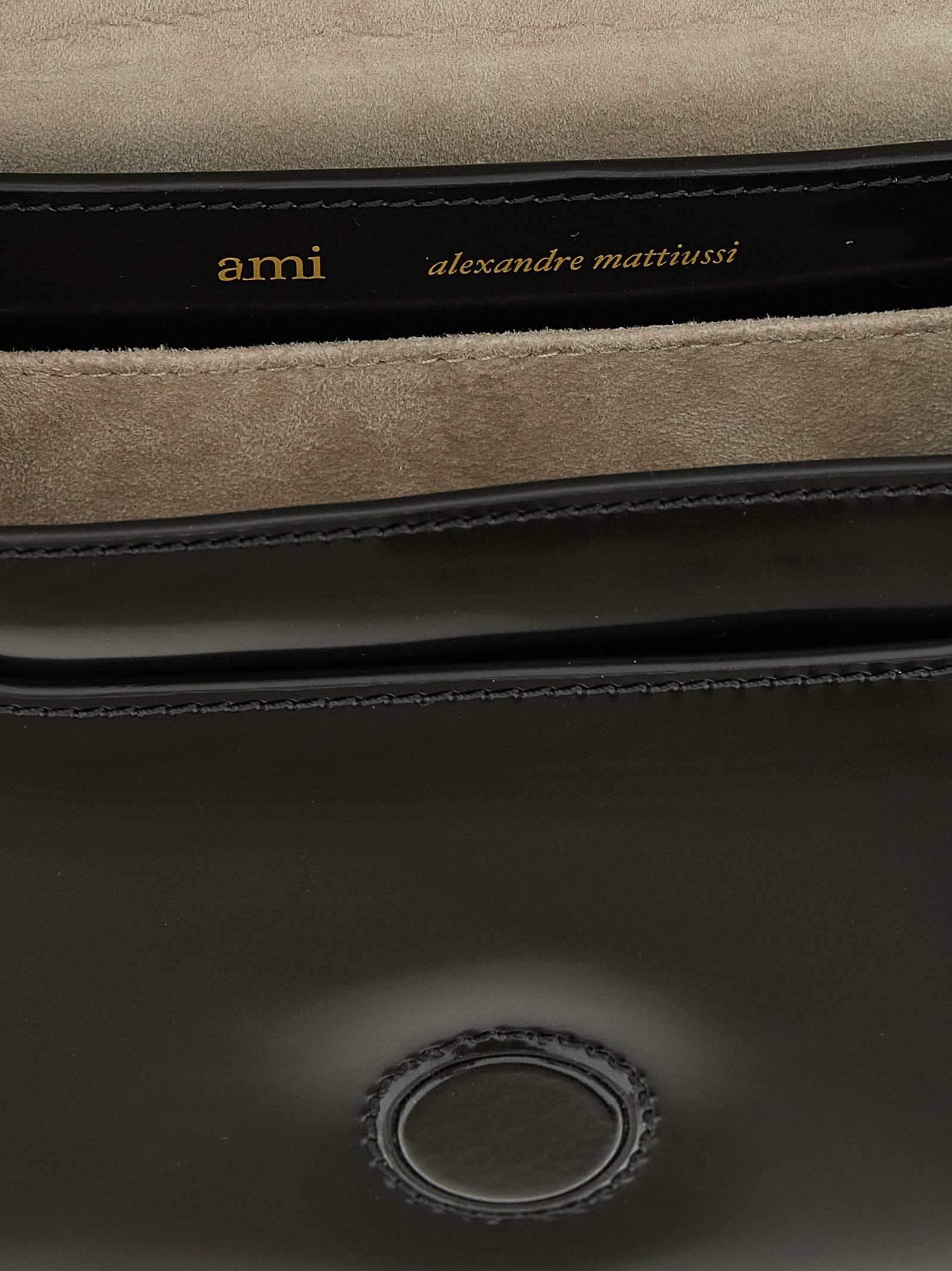Ami Alexandre Mattiussi Paris Paris Mini Handbag In Black