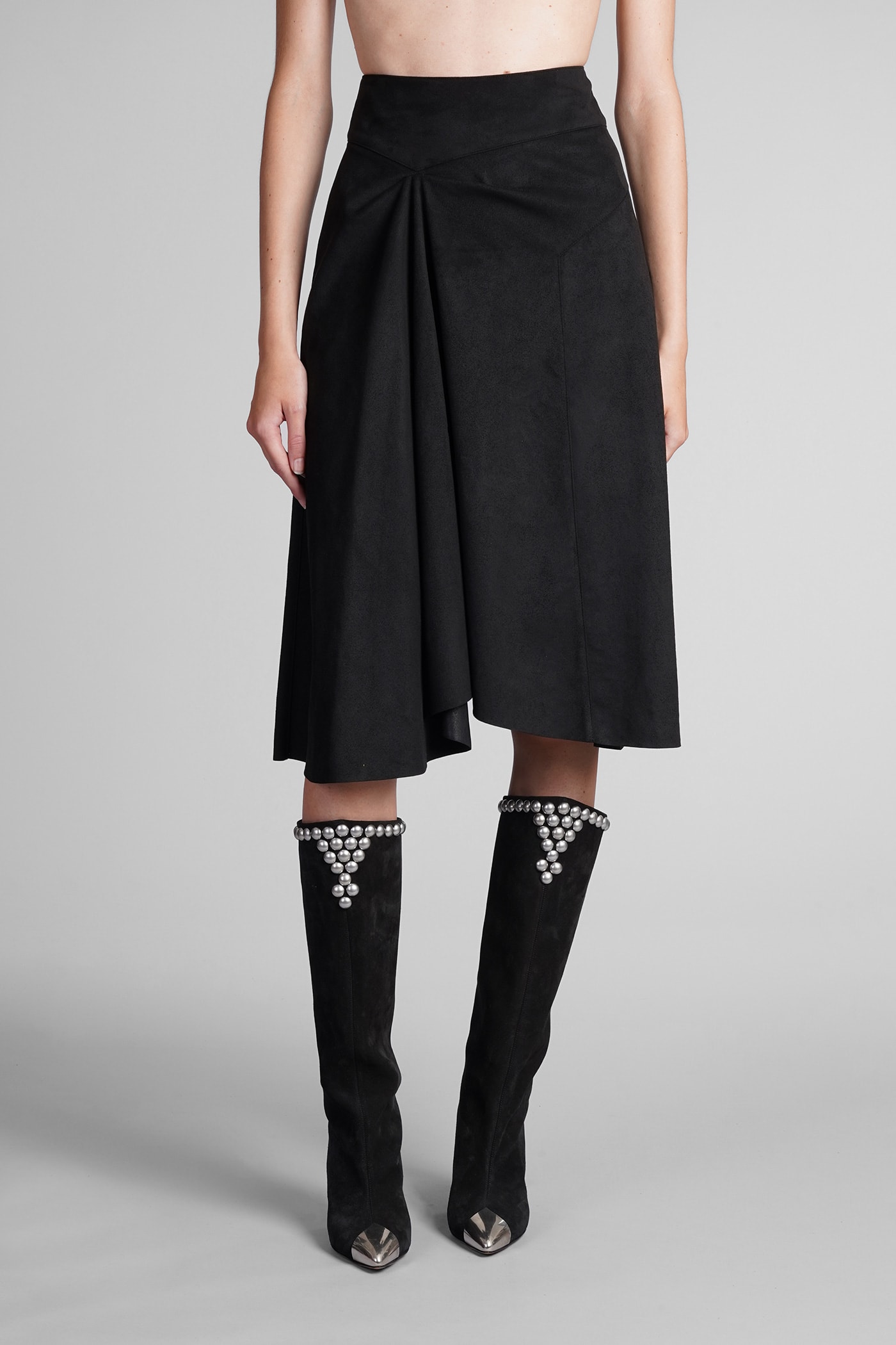 Isabel Marant Chase Skirt In Black Polyester
