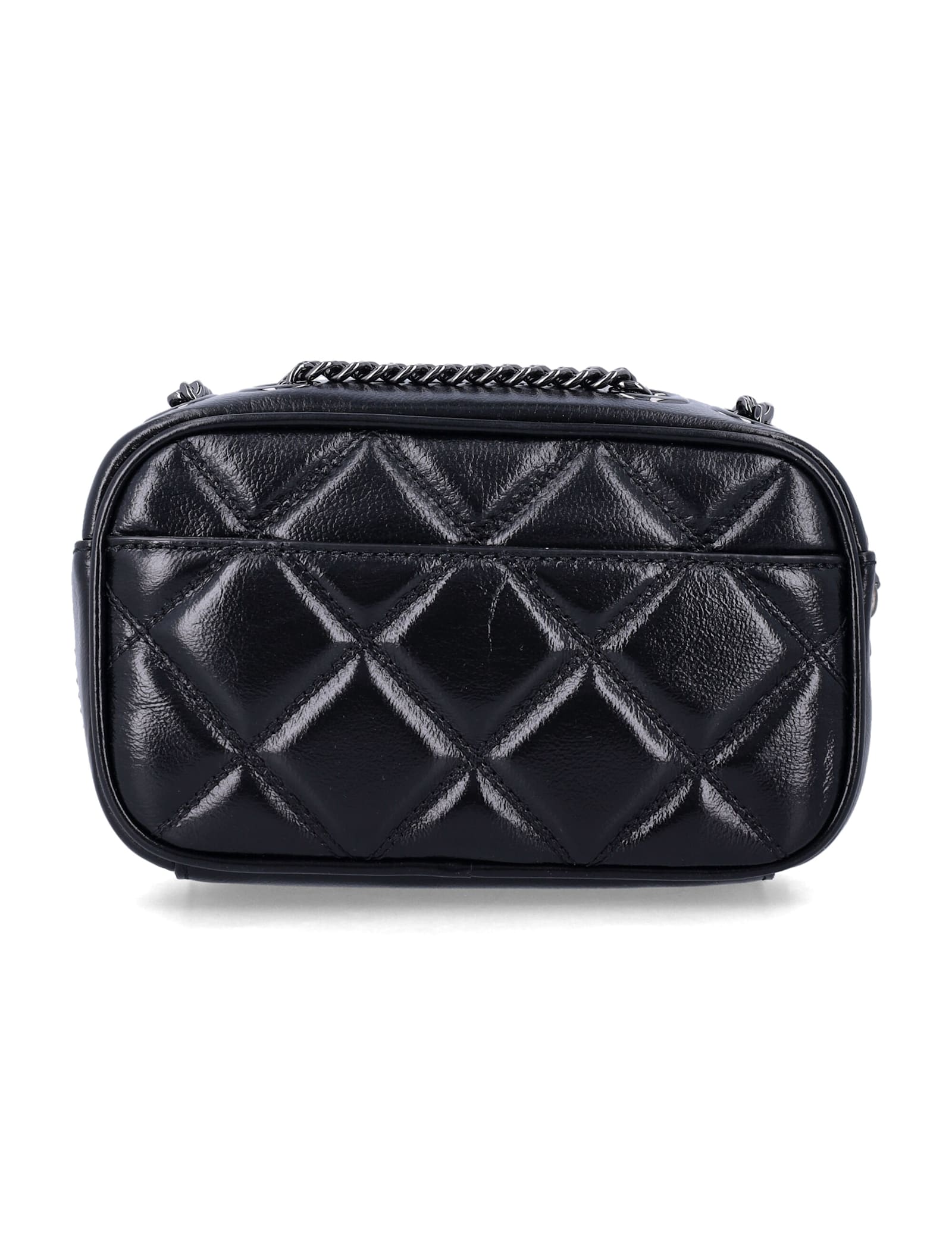 Marc Jacobs The Snapshot Quilted Leather Bag In Black