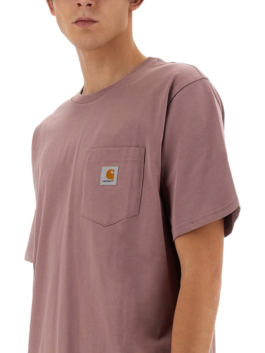 Carhartt T-shirt With Pocket In Pink