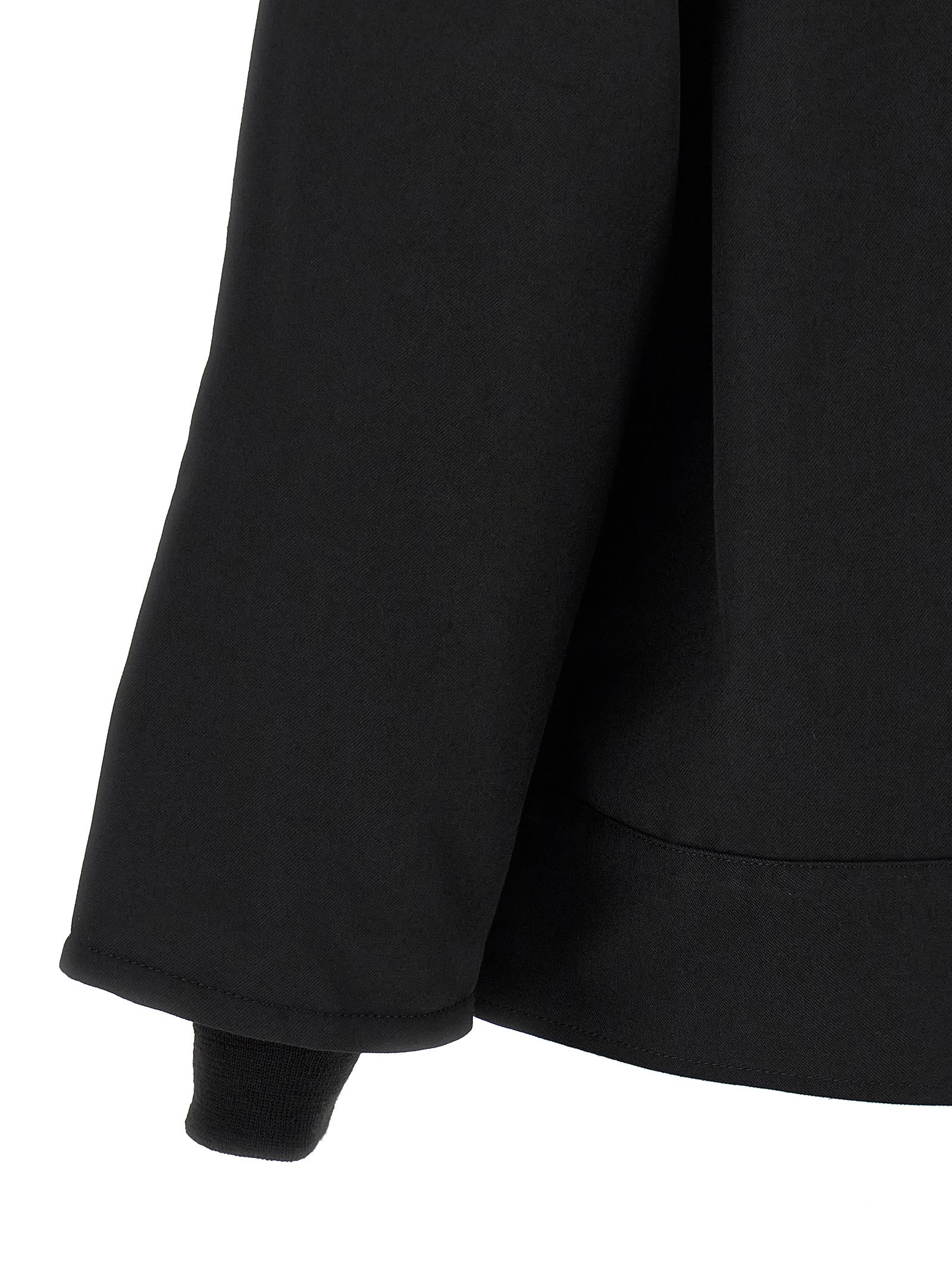 Comme Des Garçons Homme Deux Wool Overshirt In Black