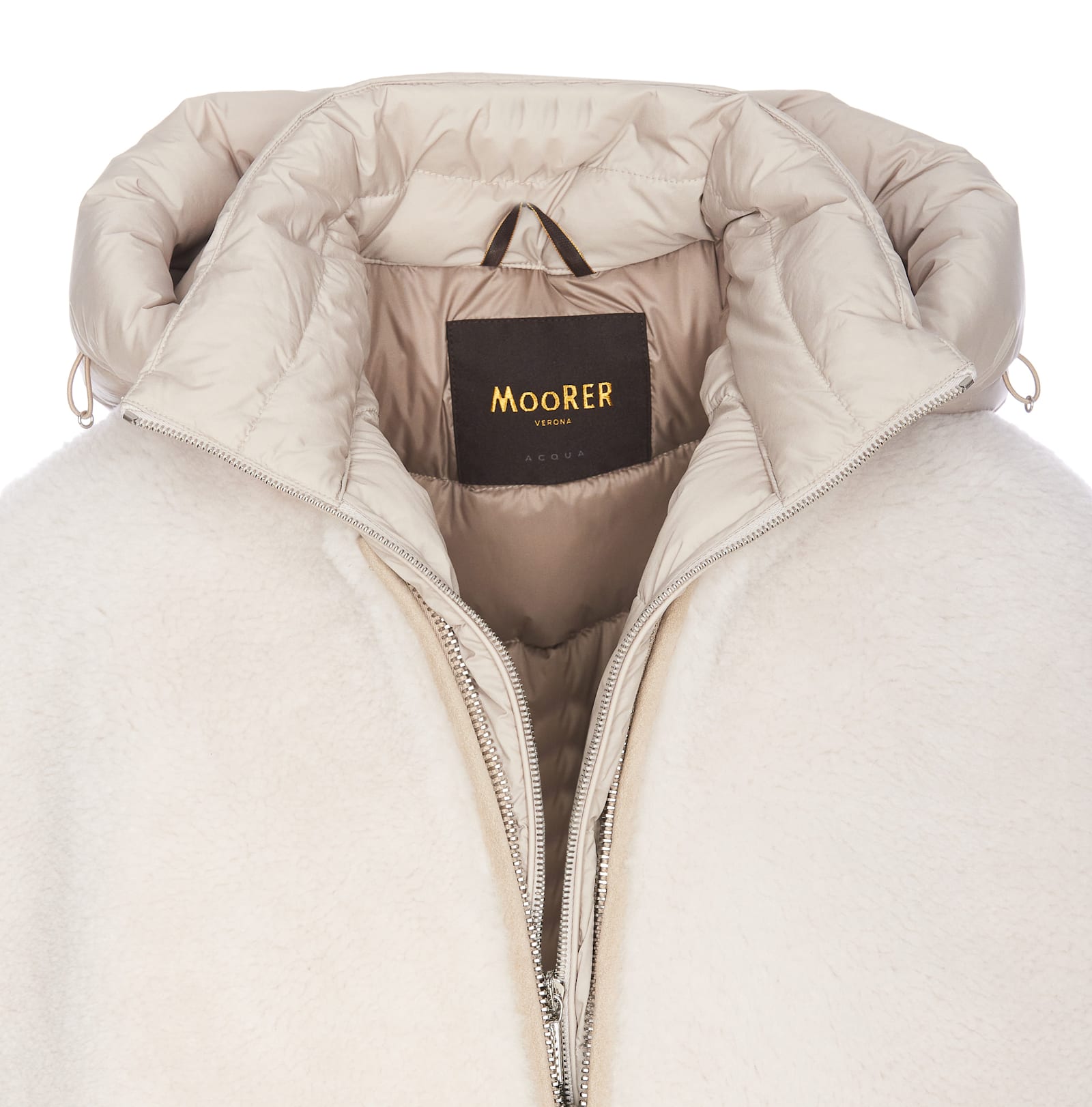 Shop Moorer Pegaso-cwr Down Jacket In White