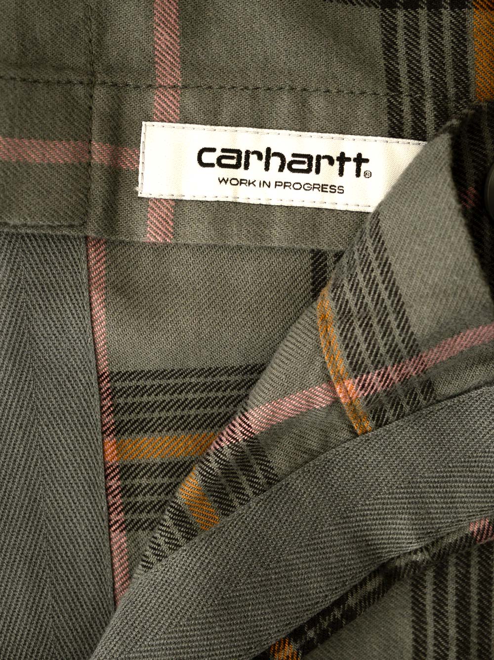 Shop Carhartt Hadley Checked Shirt In Grigio