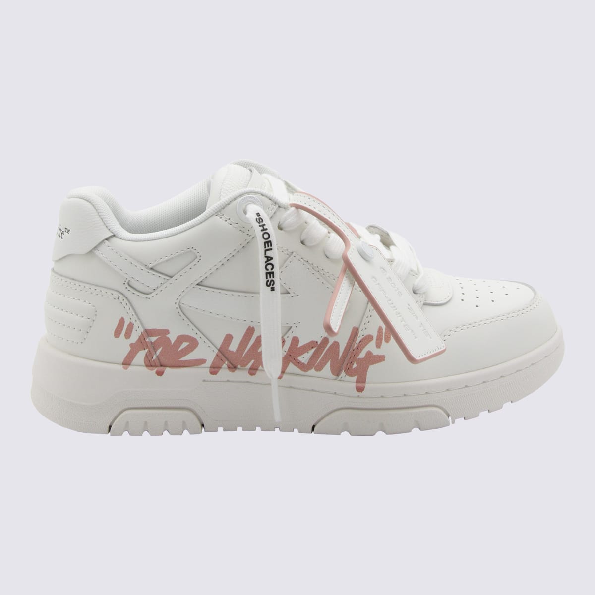 Off-white White And Pink Leather Out Of Office Trainers