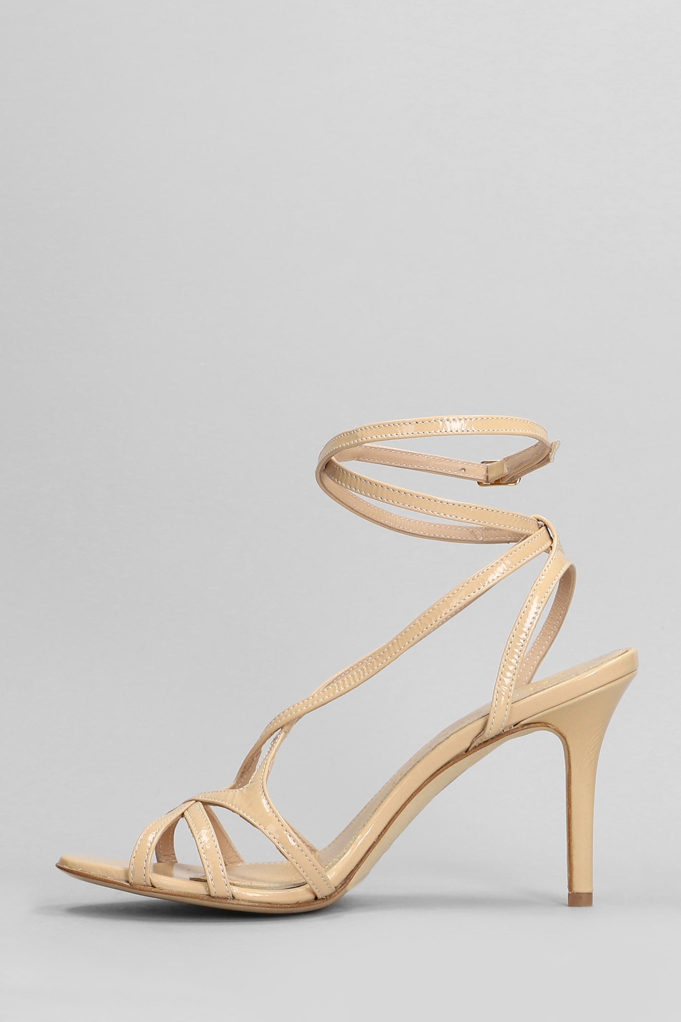 Shop The Seller Sandals In Beige Leather