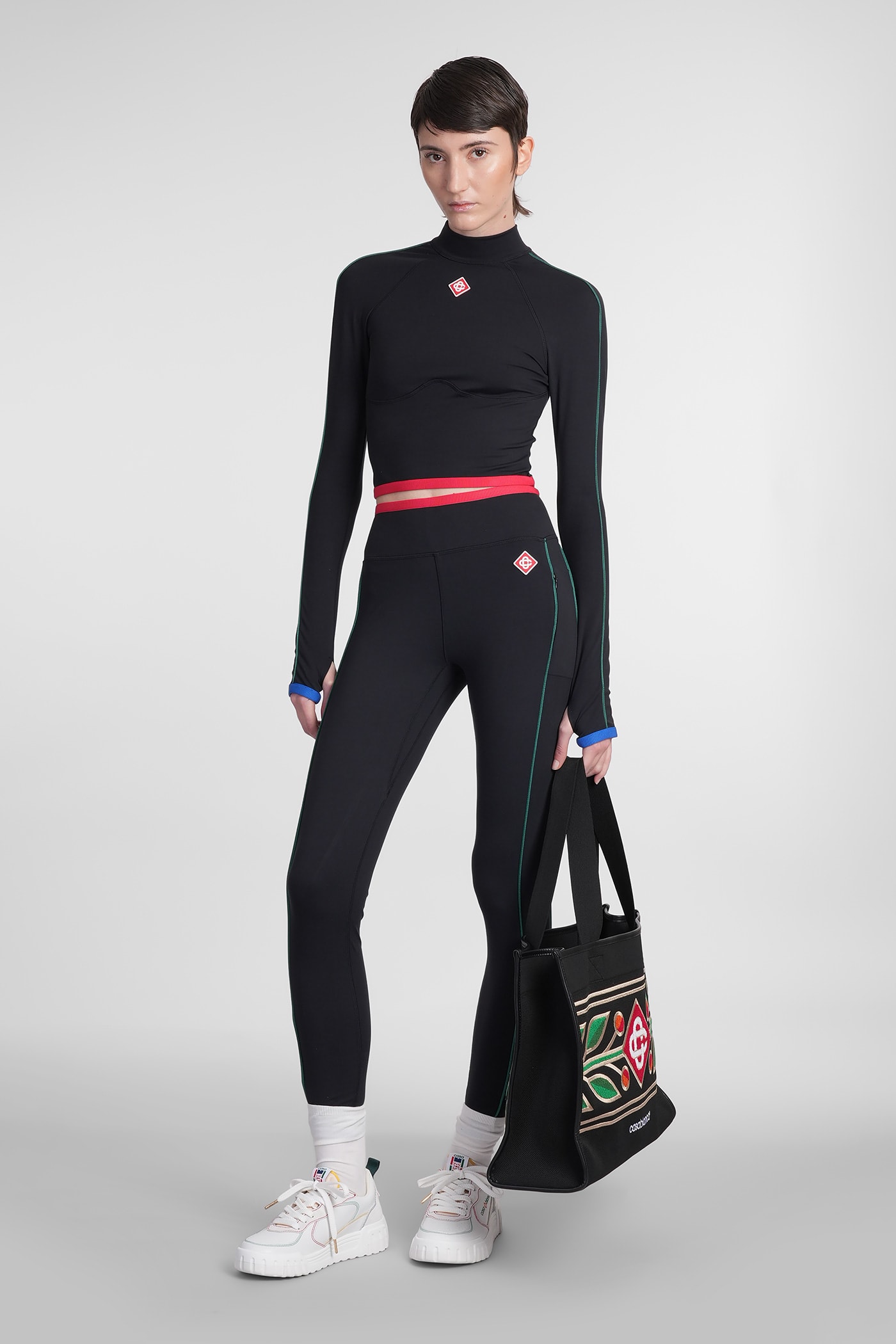CASABLANCA LEGGINGS IN BLACK POLYAMIDE