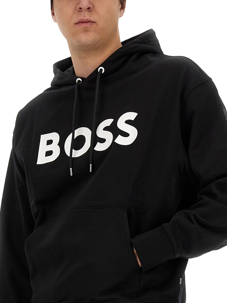 Shop Hugo Boss Sweatshirt With Logo In Black