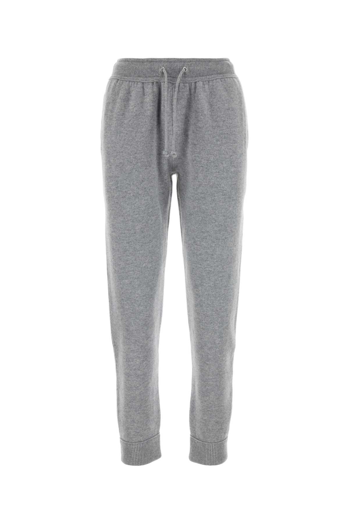 Shop Bottega Veneta Grey Cashmere Joggers In Lightgreymelange