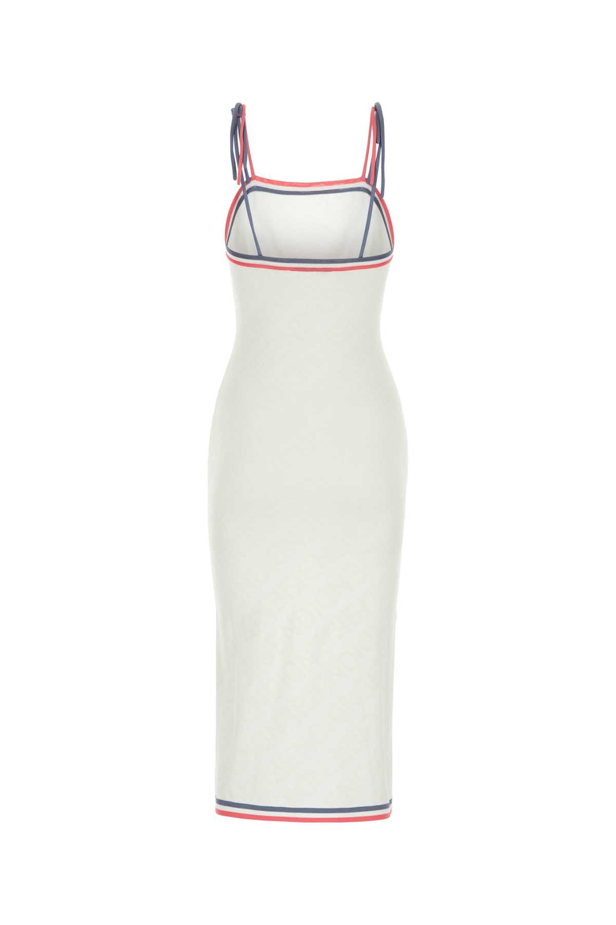 Fendi Ivory Viscose Blend Dress In White