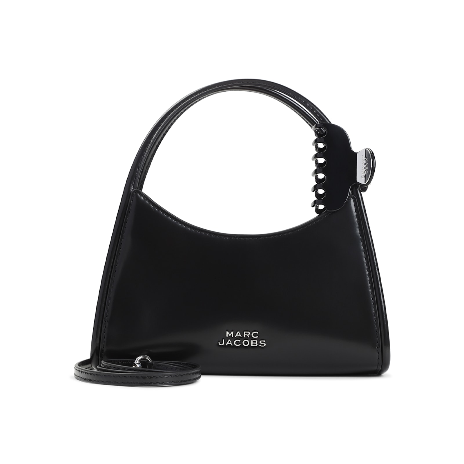 Marc Jacobs Glam Claw Clip Leather Crossbody Bag In Black