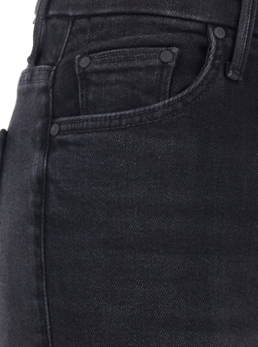 Mother High Waisted Looker Jeans In Black