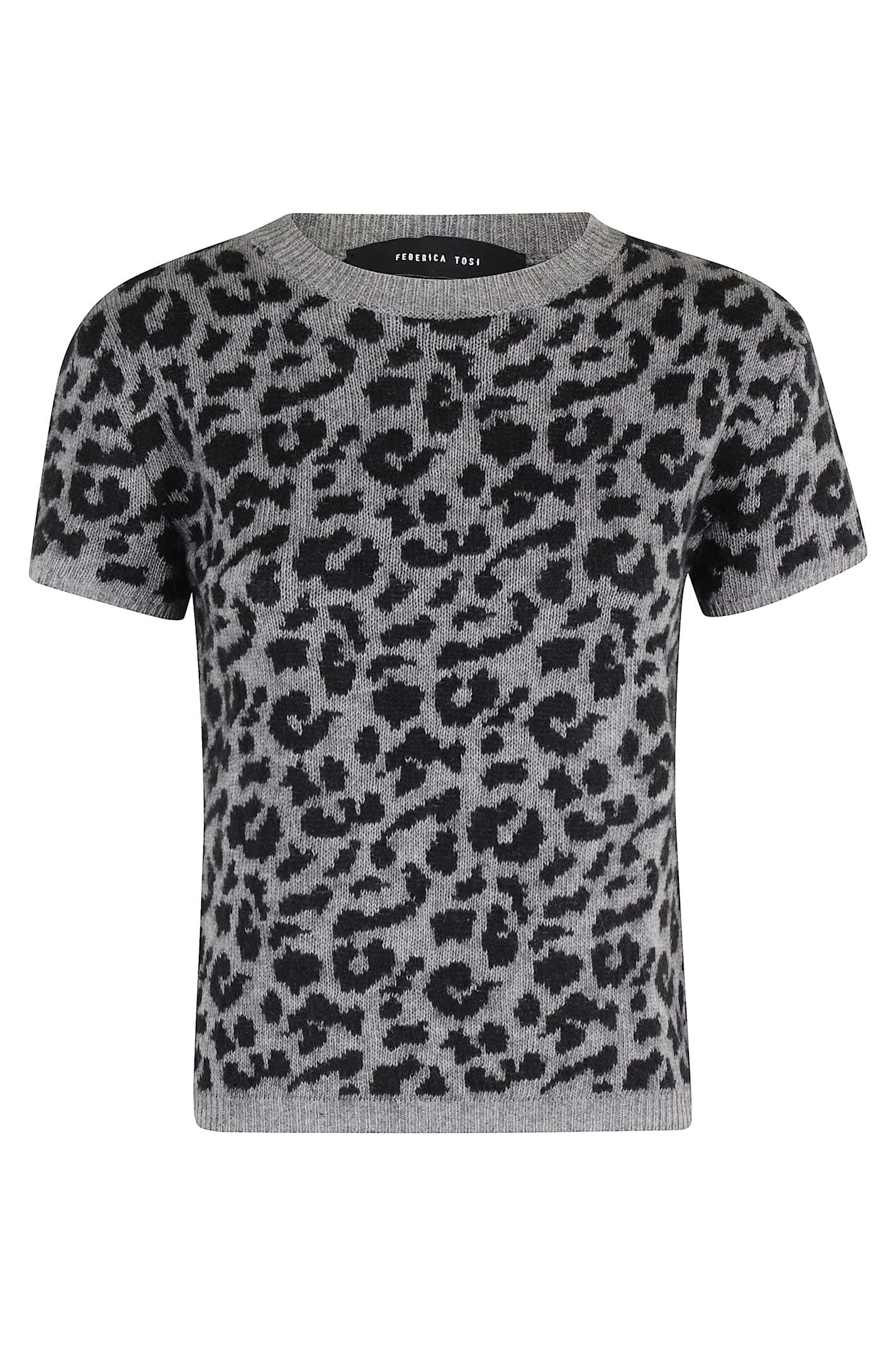 Crew Neck Manica Corta Maculata