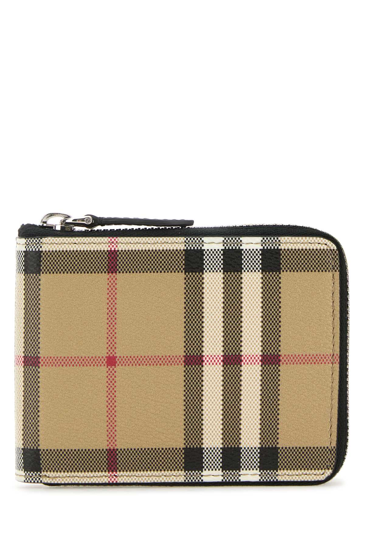 Shop Burberry Printed Canvas Wallet In Archivebeige