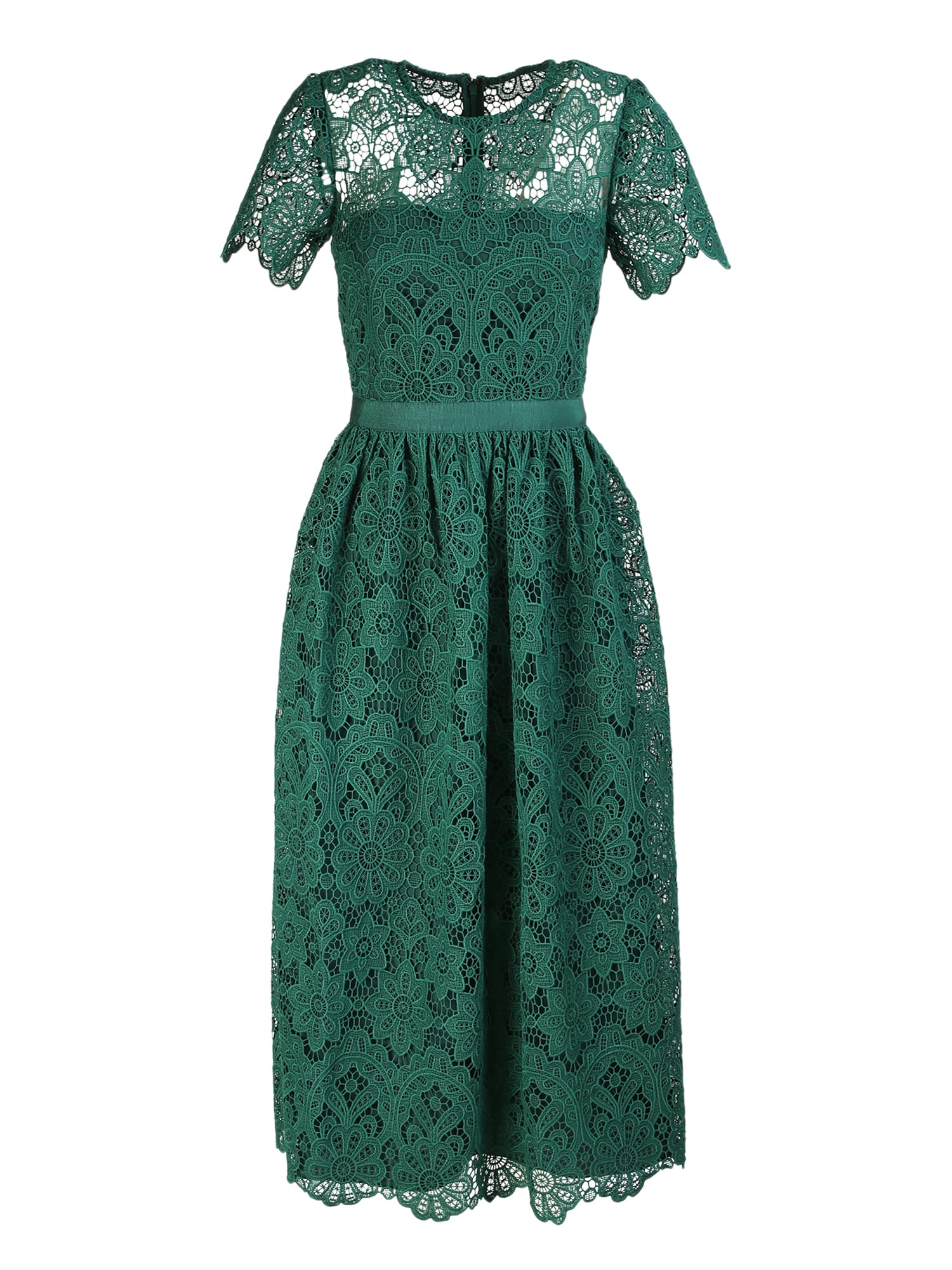 Self-portrait Blends Romance And Sophistication With This Guipure Lace Midi Dress