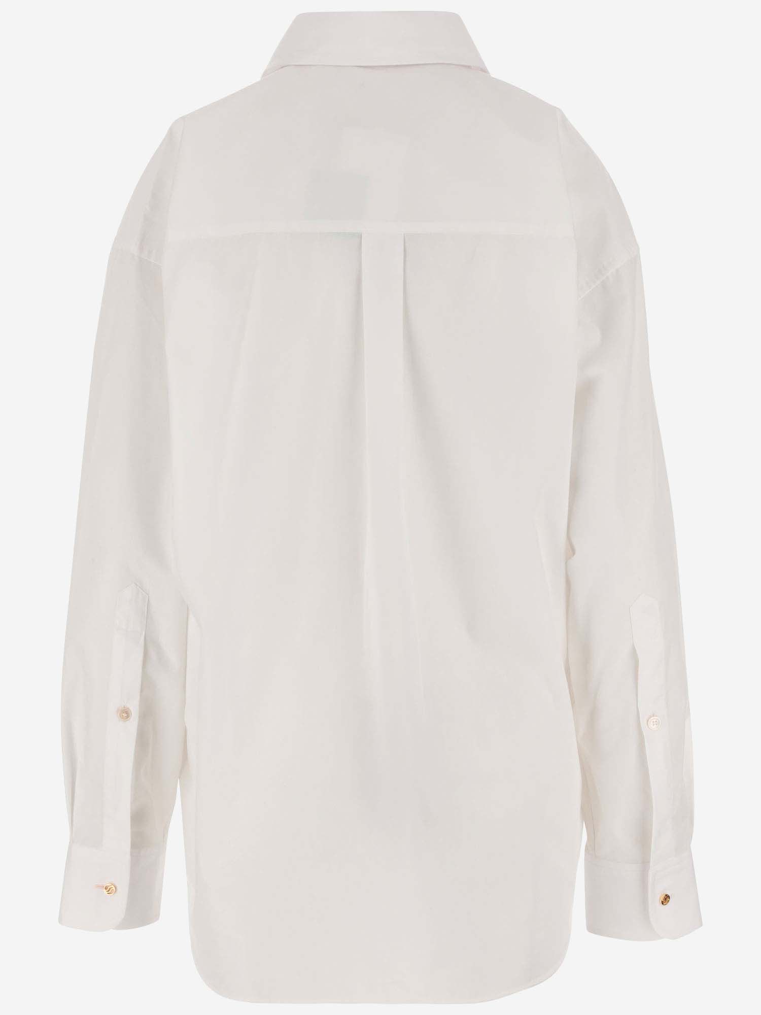 Shop Stella Mccartney Cotton Poplin Shirt In Pure White