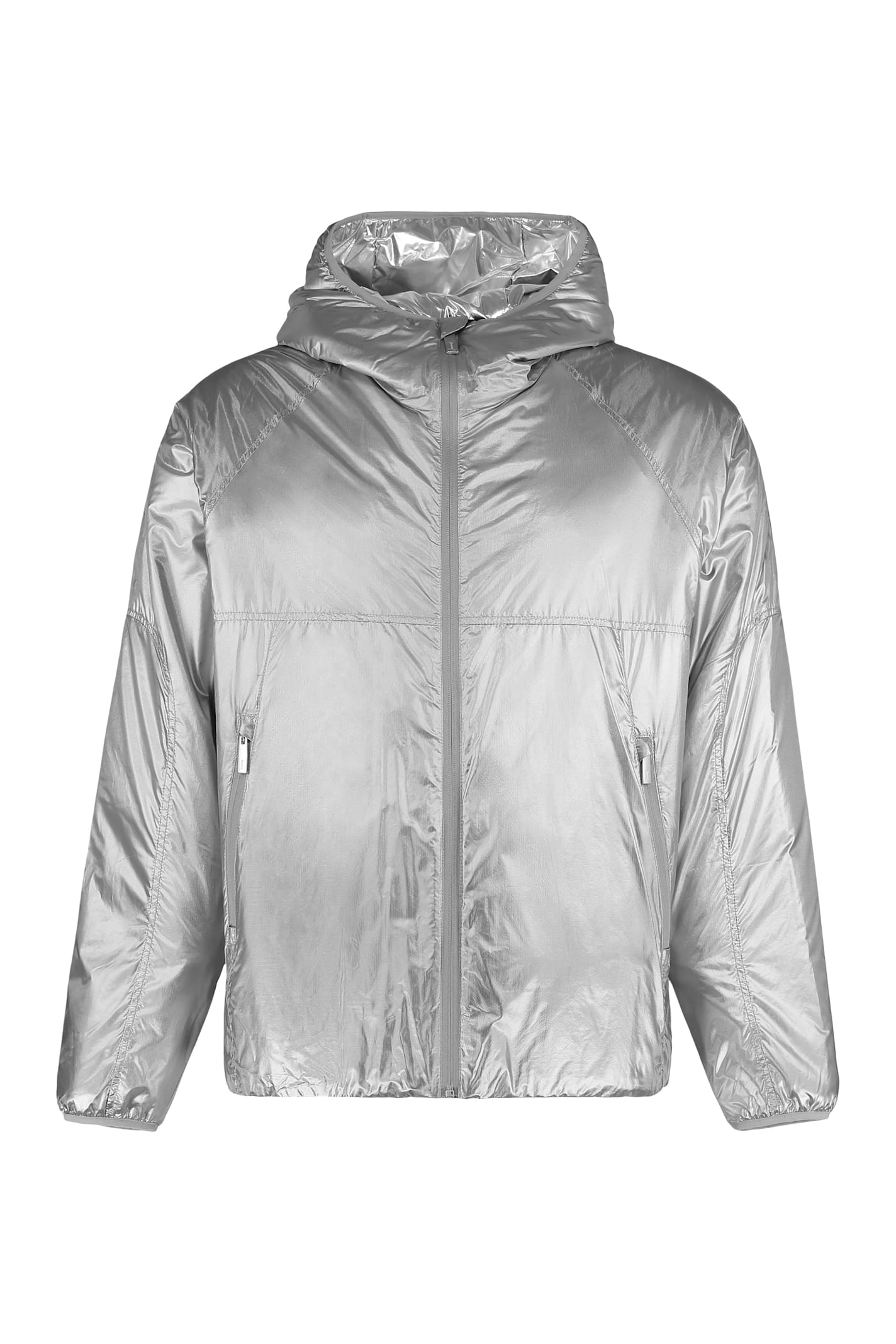 Herno Hooded Jacket Laminar In Silver