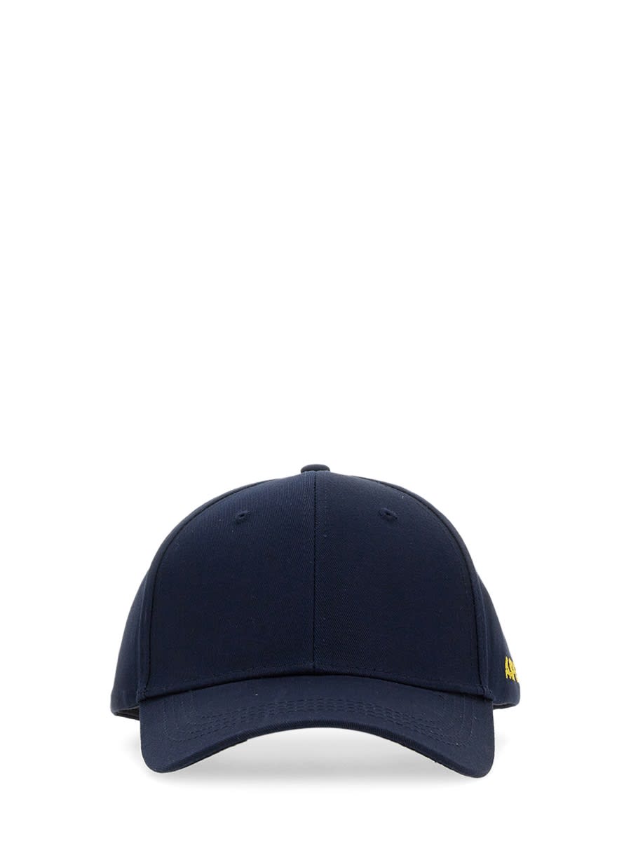 Shop Aspesi Baseball Hat With Logo Hat In Navy