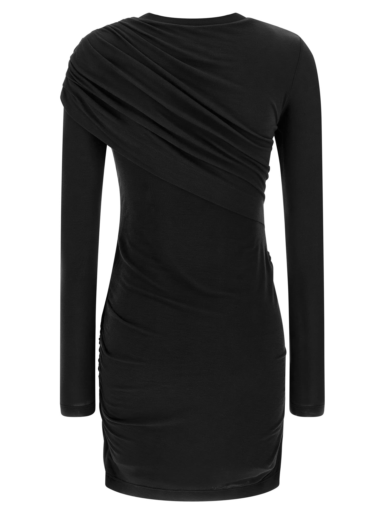 Isabel Marant Étoile Isabel Marant Etoile Denise Short Draped Jersey Dress In Black