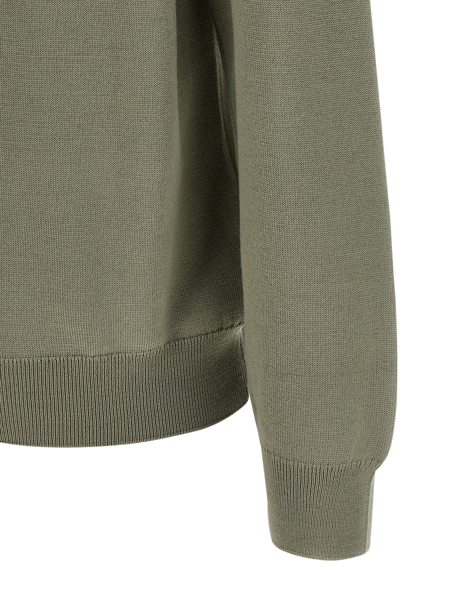 Maison Kitsuné Fox-head Patch Pocket Cardigan In Green